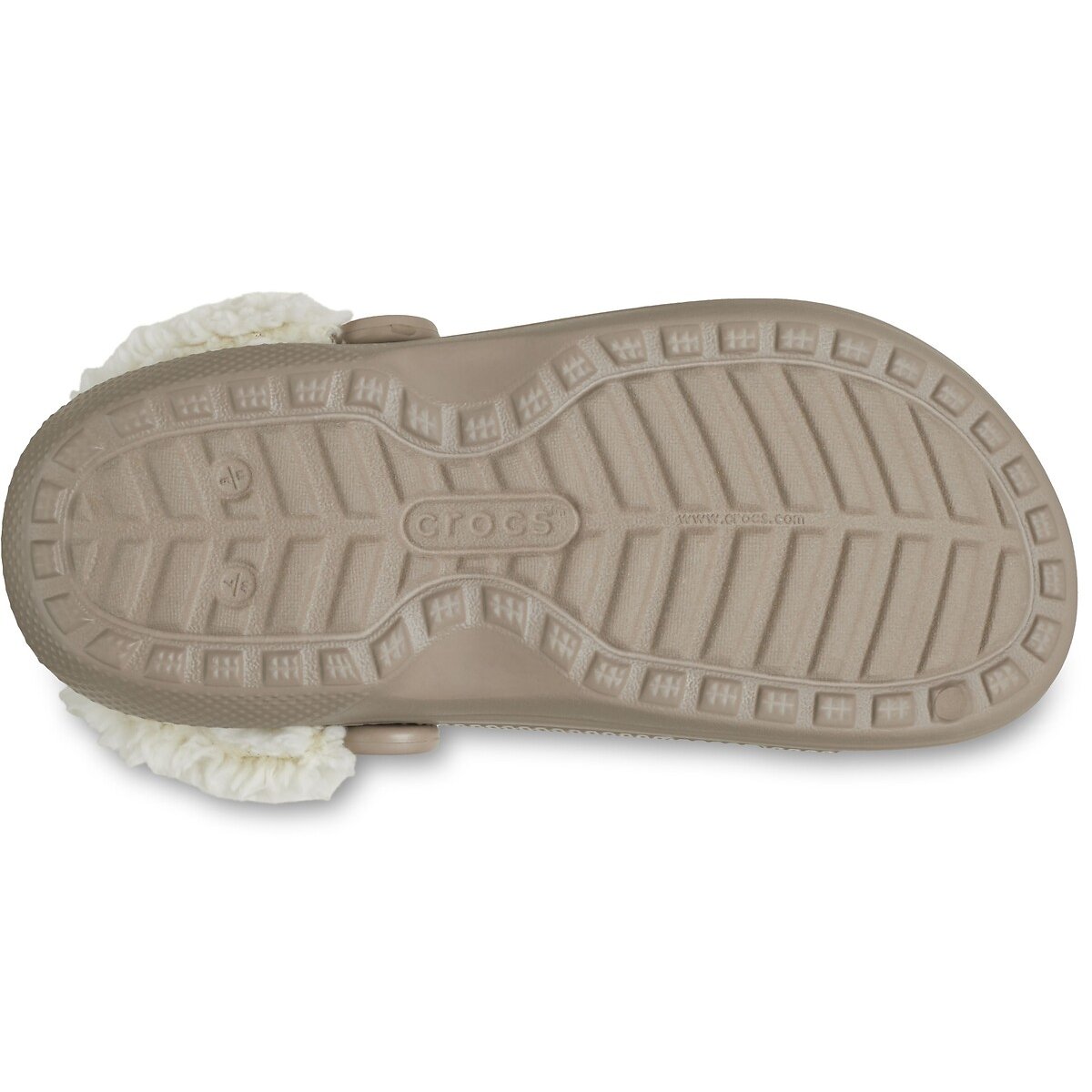 Gevoerde klompen CLASSIC FLEECE LINED donkerbeige, CROCS