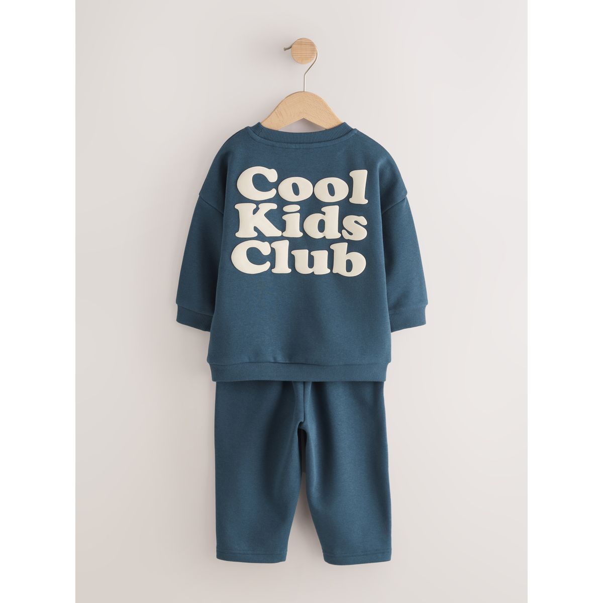 Ensemble jogging ras du cou semi uni bleu foncé, NEXT