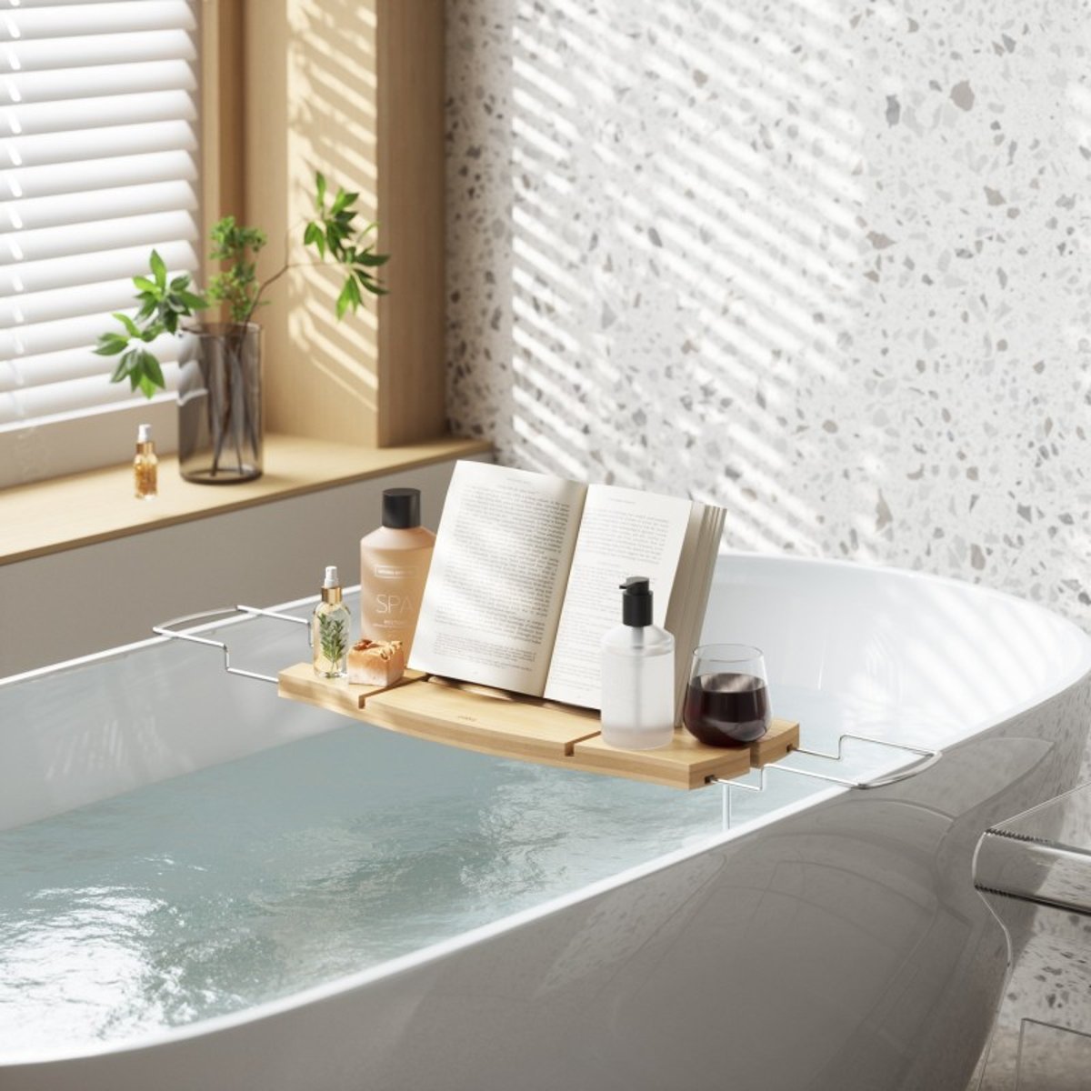 Pont de baig bois bambou design  AQUALA bois clair, UMBRA