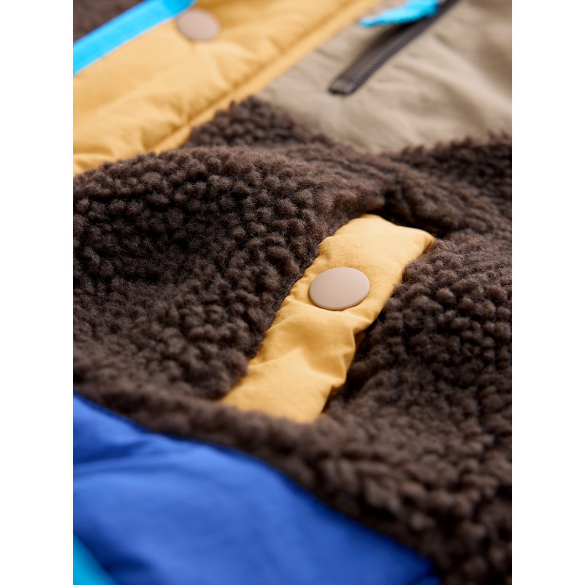 Veste sans manche effet peau de mouton bloc de couleur pour les sourcils, NEXT