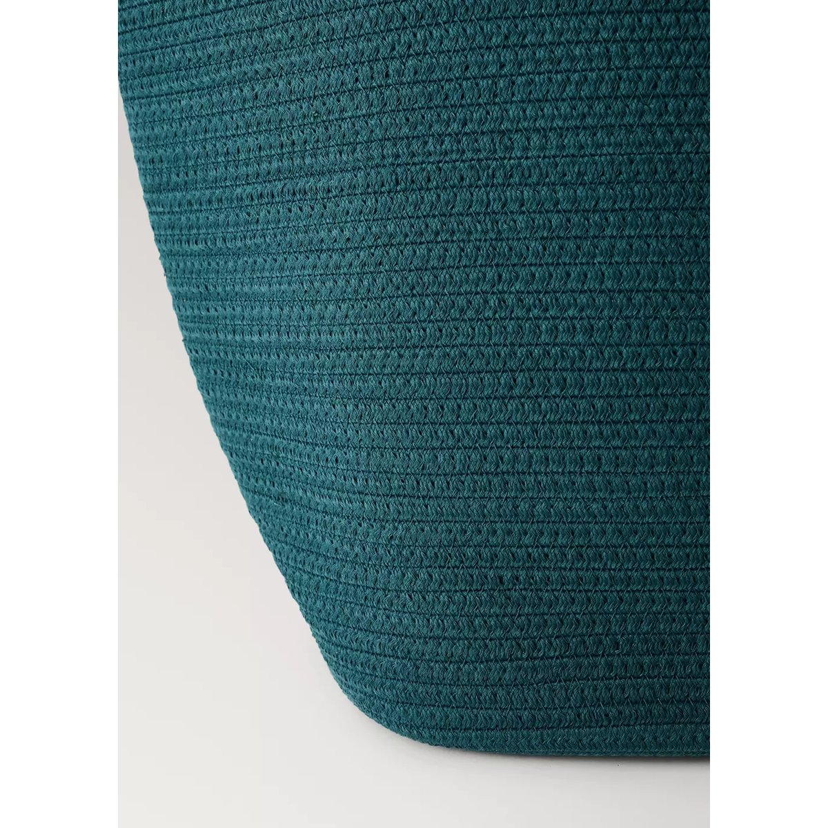 Panier 100 % coton bicolore bleu pétrole, MANGO HOME