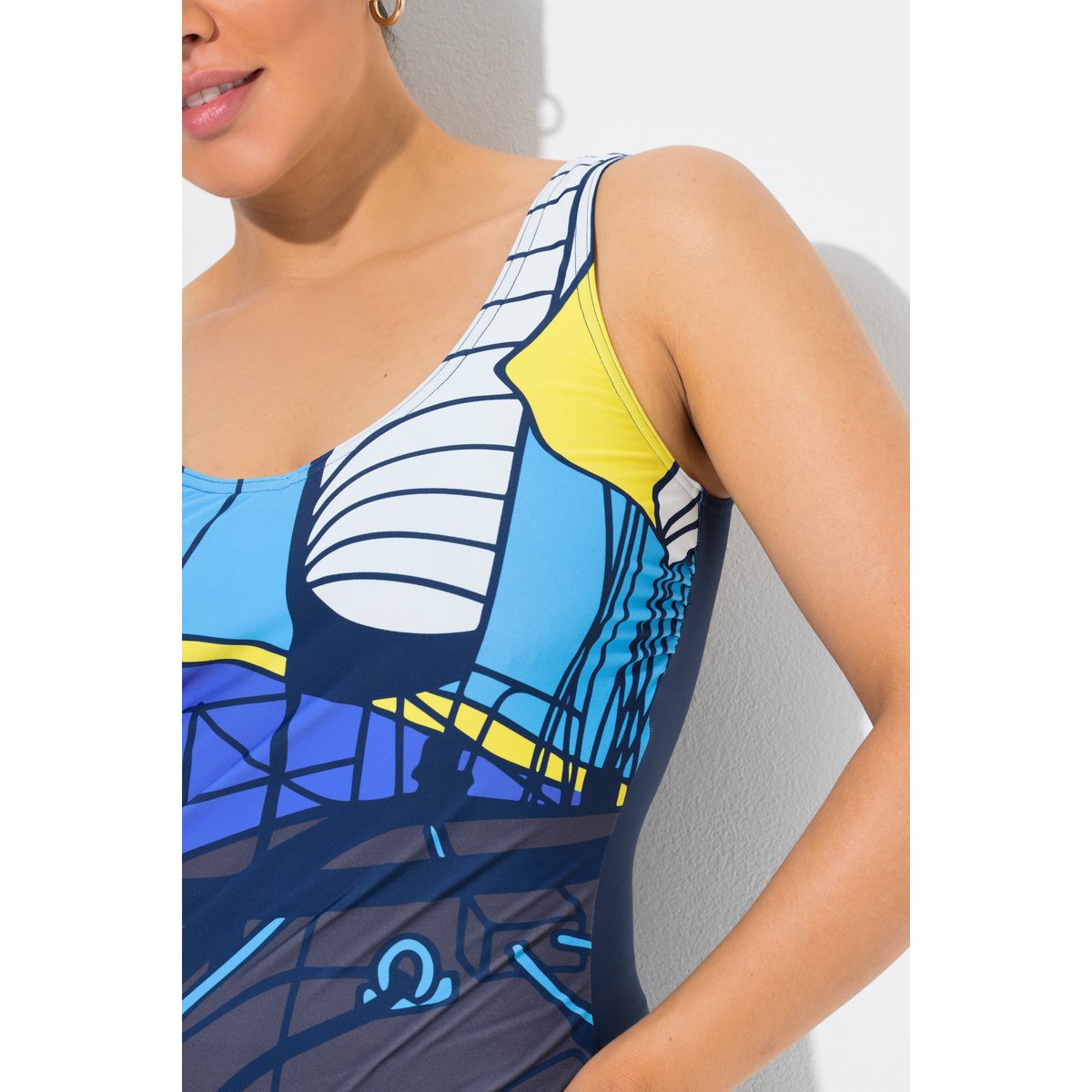 Maillot de bain sans bonnets souples bleu asphalte, ULLA POPKEN