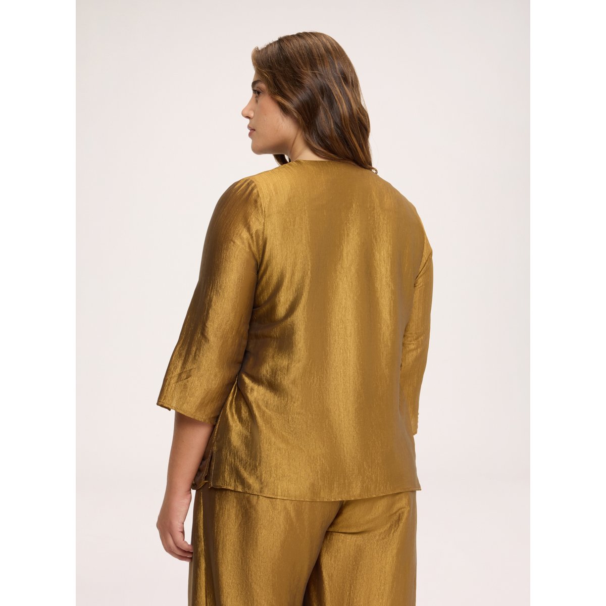 Veste déstructurée effet métallisé oro, FIORELLA RUBINO