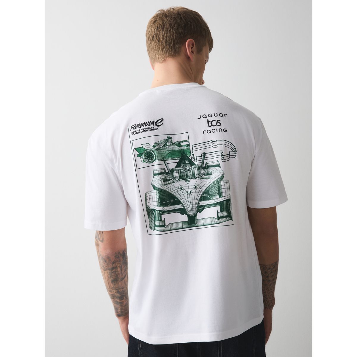 T-shirt regular jaguar écru, NEXT