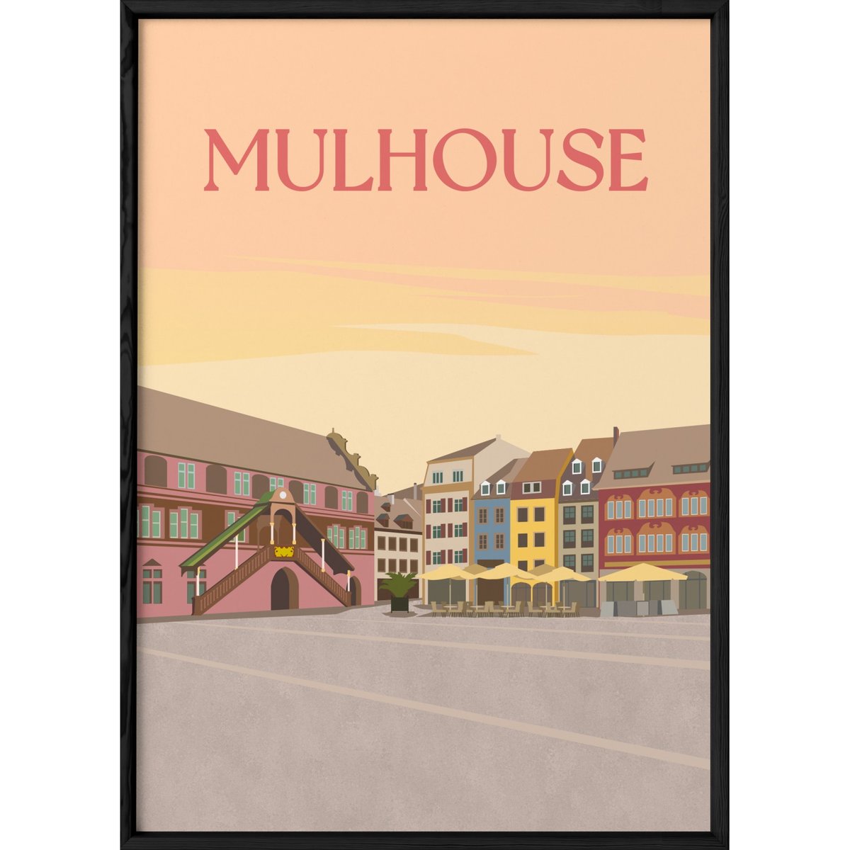 Affiche ville Mulhouse blanc, L'AFFICHERIE