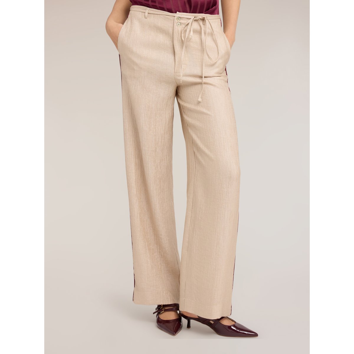 Pantalon palazzo beige, MOTIVI
