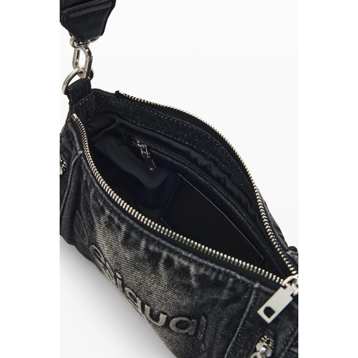 Sac en denim moyen noir, DESIGUAL