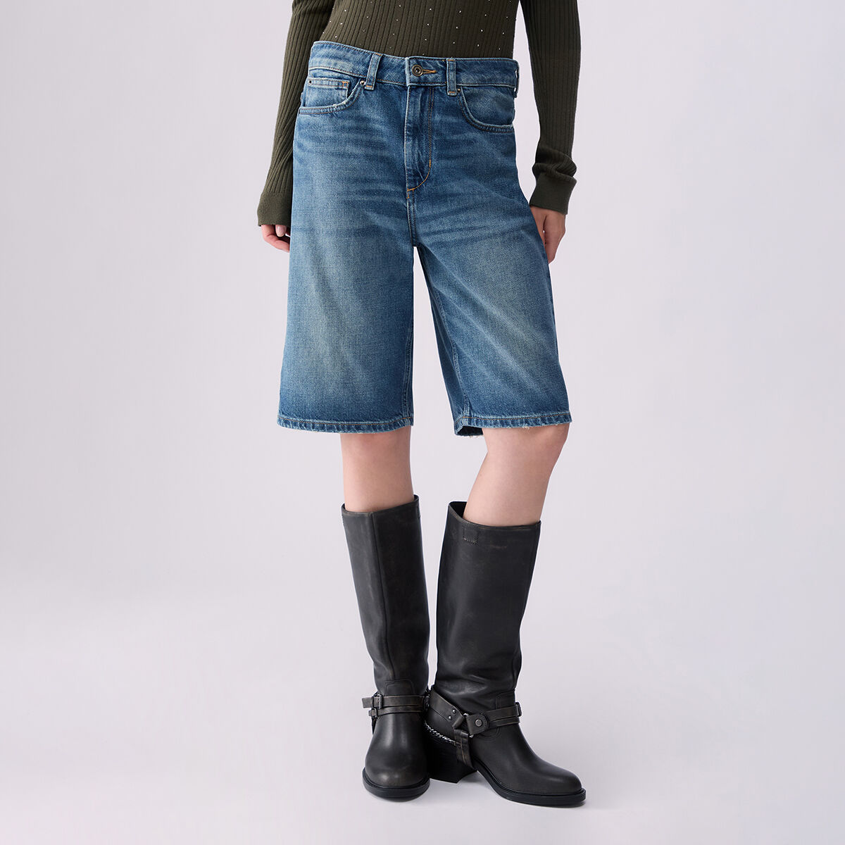 Bermuda en denim denim bleu, LIU JO