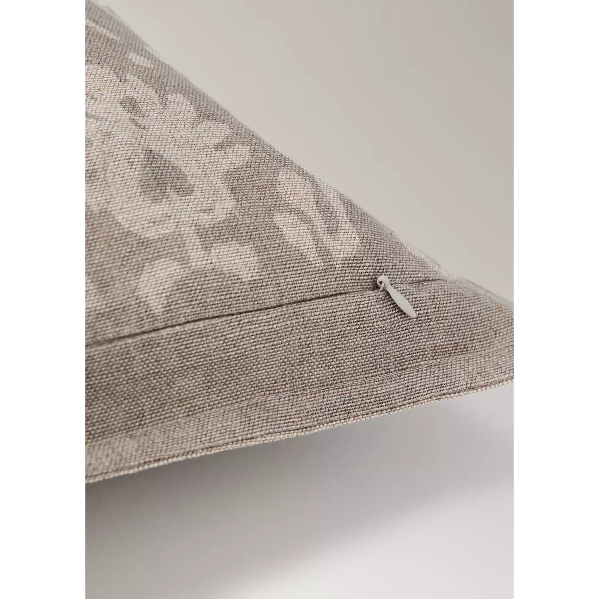 Housse de coussin en lin et coton imprimé, motif ornemental 50 x 50 cm marron clair/pastel, MANGO HOME