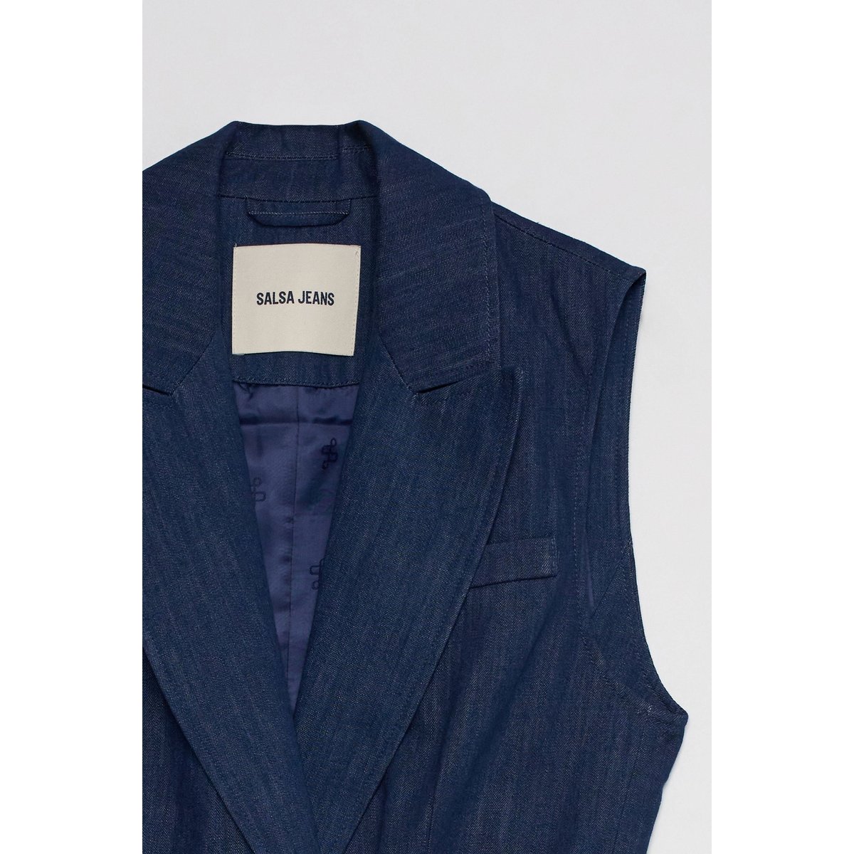 GILET EN LIGHTDENIM bleu foncé, SALSA JEANS