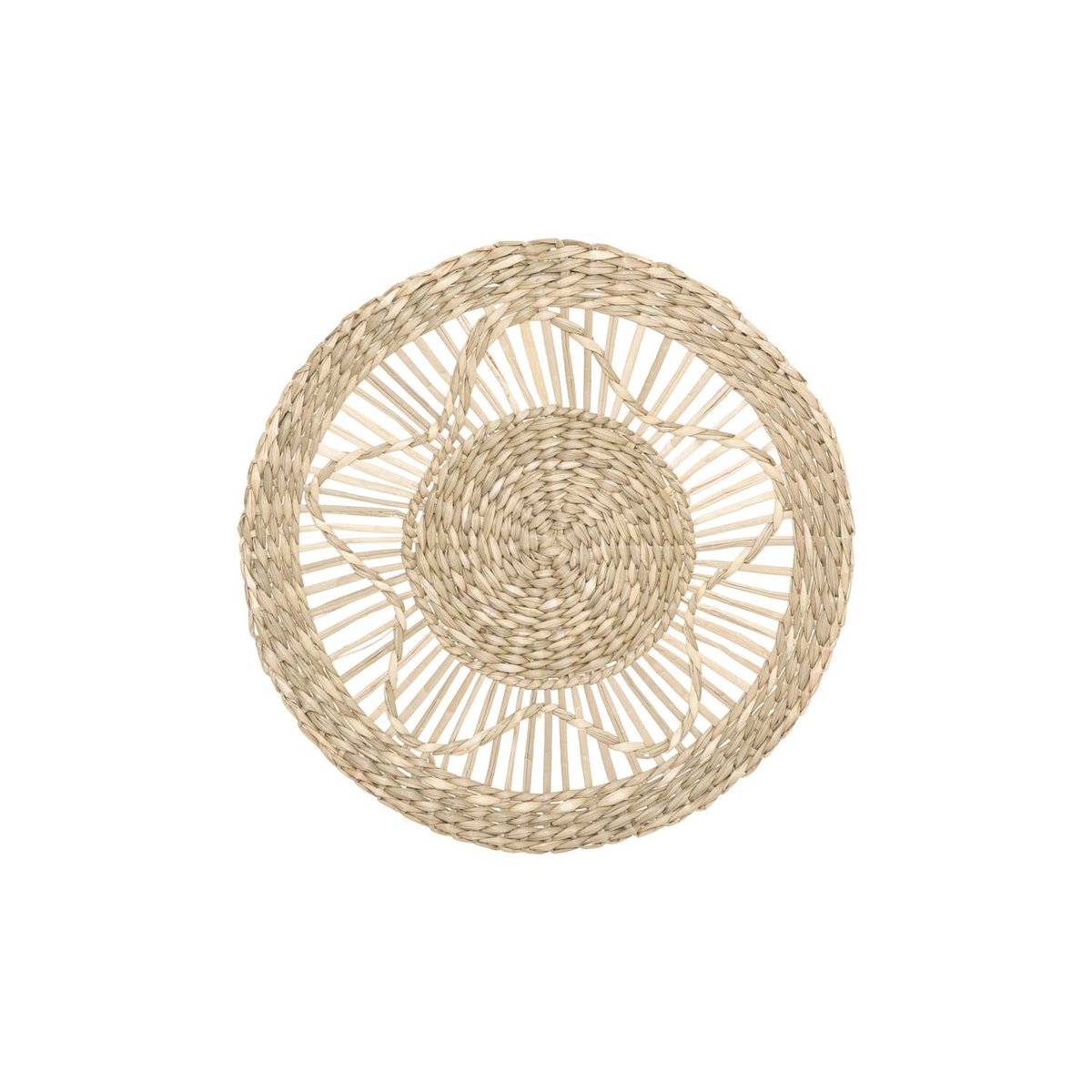 Ensemble de 3 décorations murales en jonc LELA beige, ATMOSPHERA