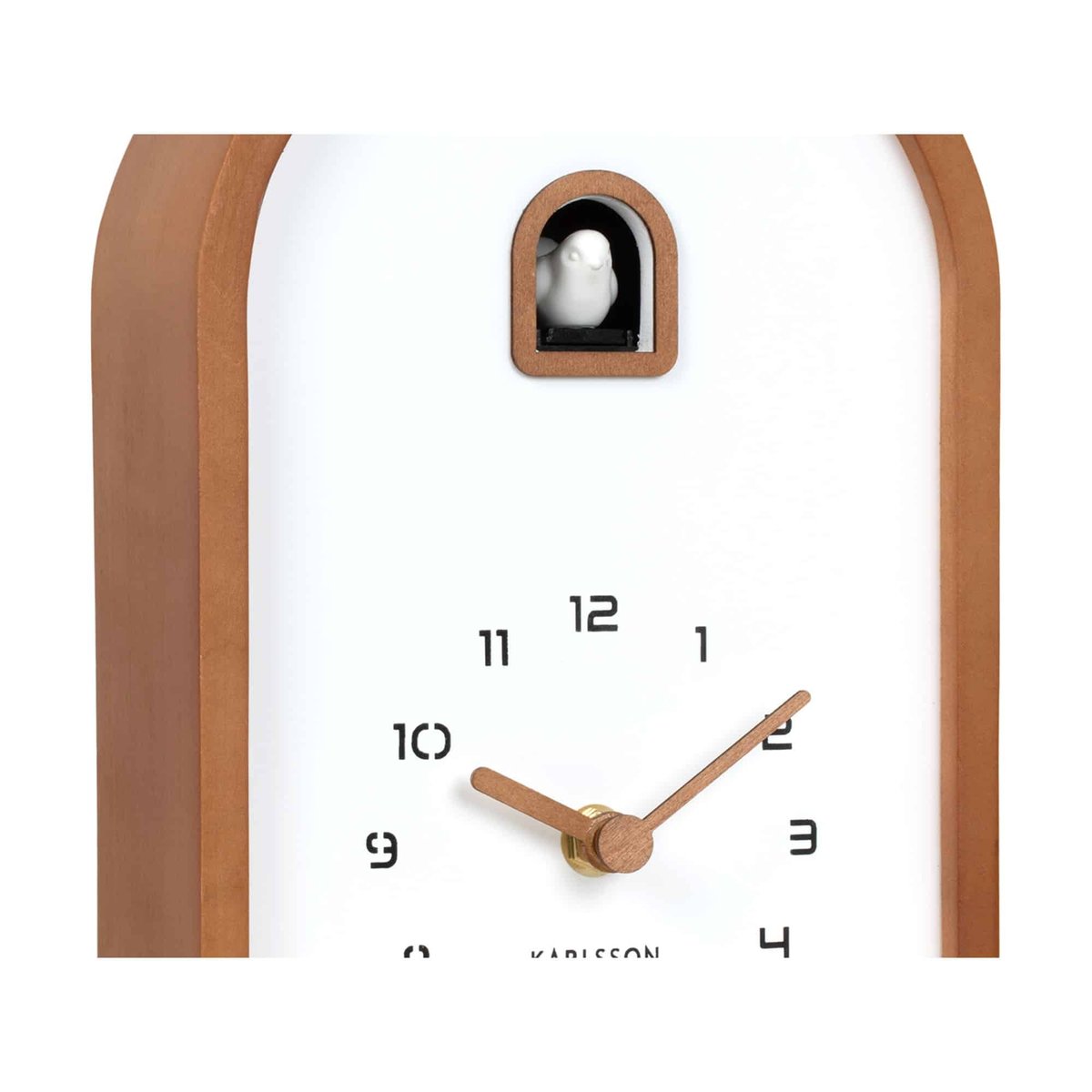 Horloge Murale Bois CURVA CUCKOO bois foncé, KARLSSON