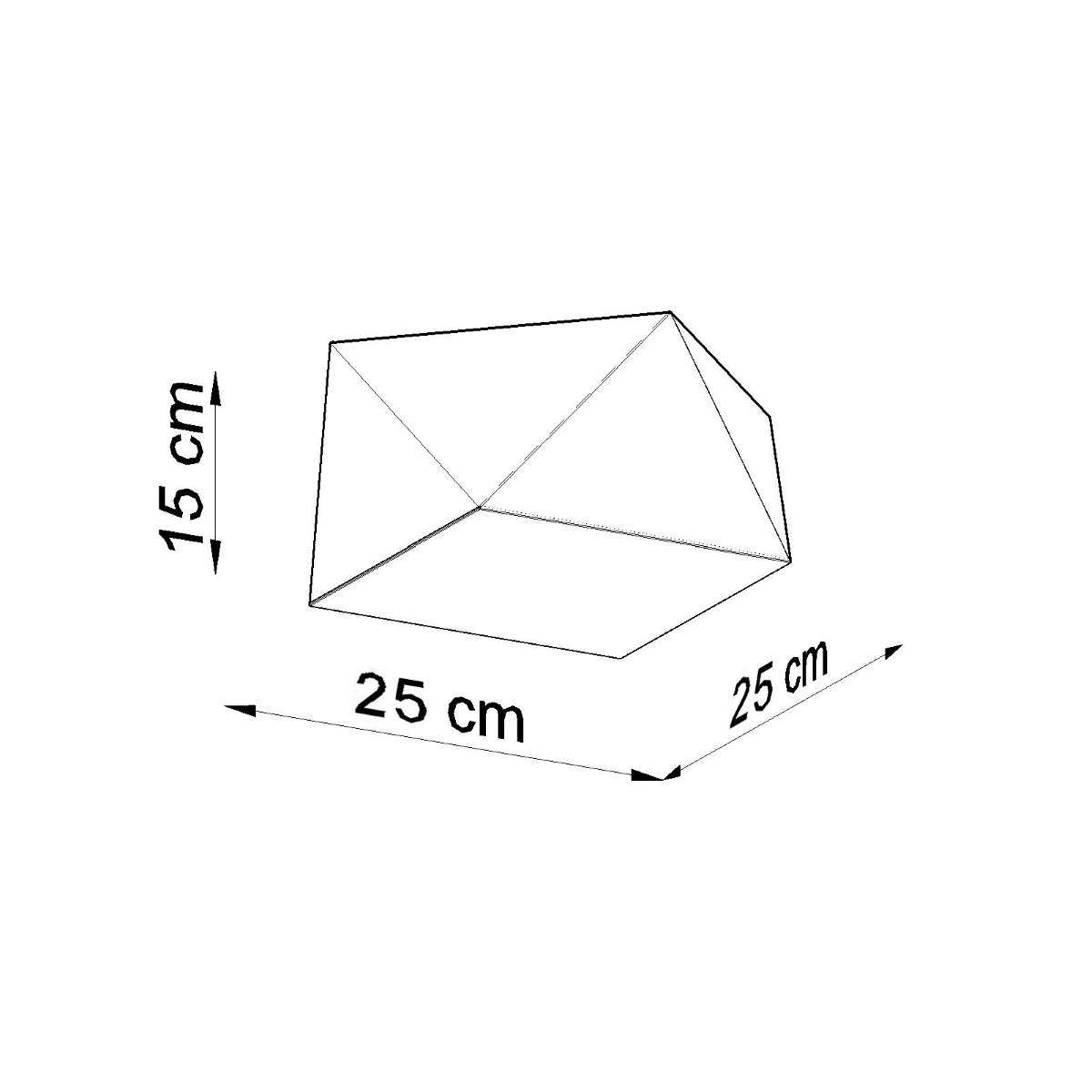 Plafonnier PVC Argent E27 1 Hexa gris, EDEN