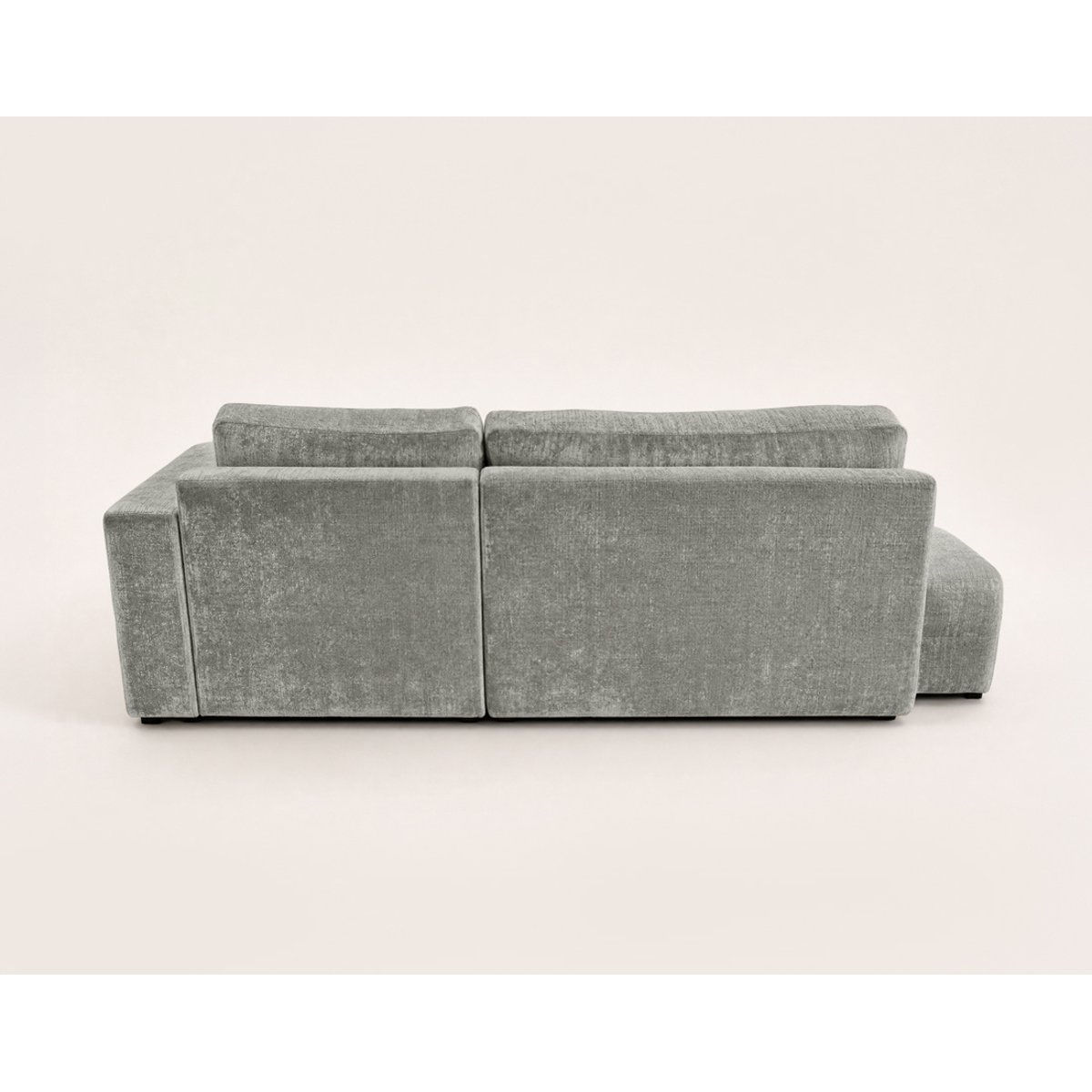 Canapé angle droit convertible velours texturé, MIRO gris, BEST MOBILIER