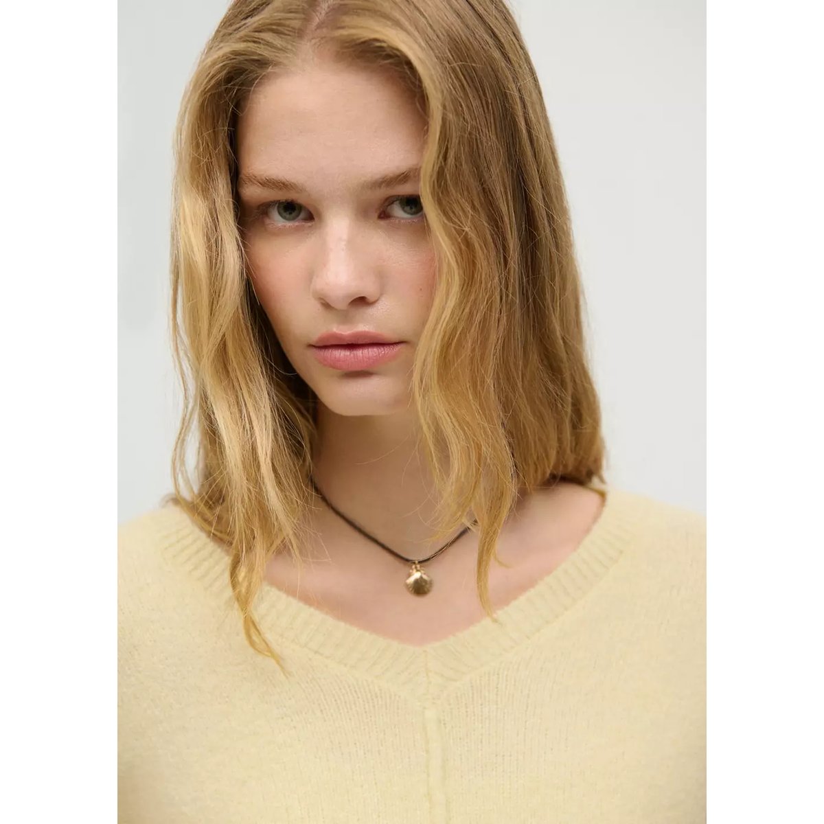 Pull détail coutures jaune, MANGO TEEN