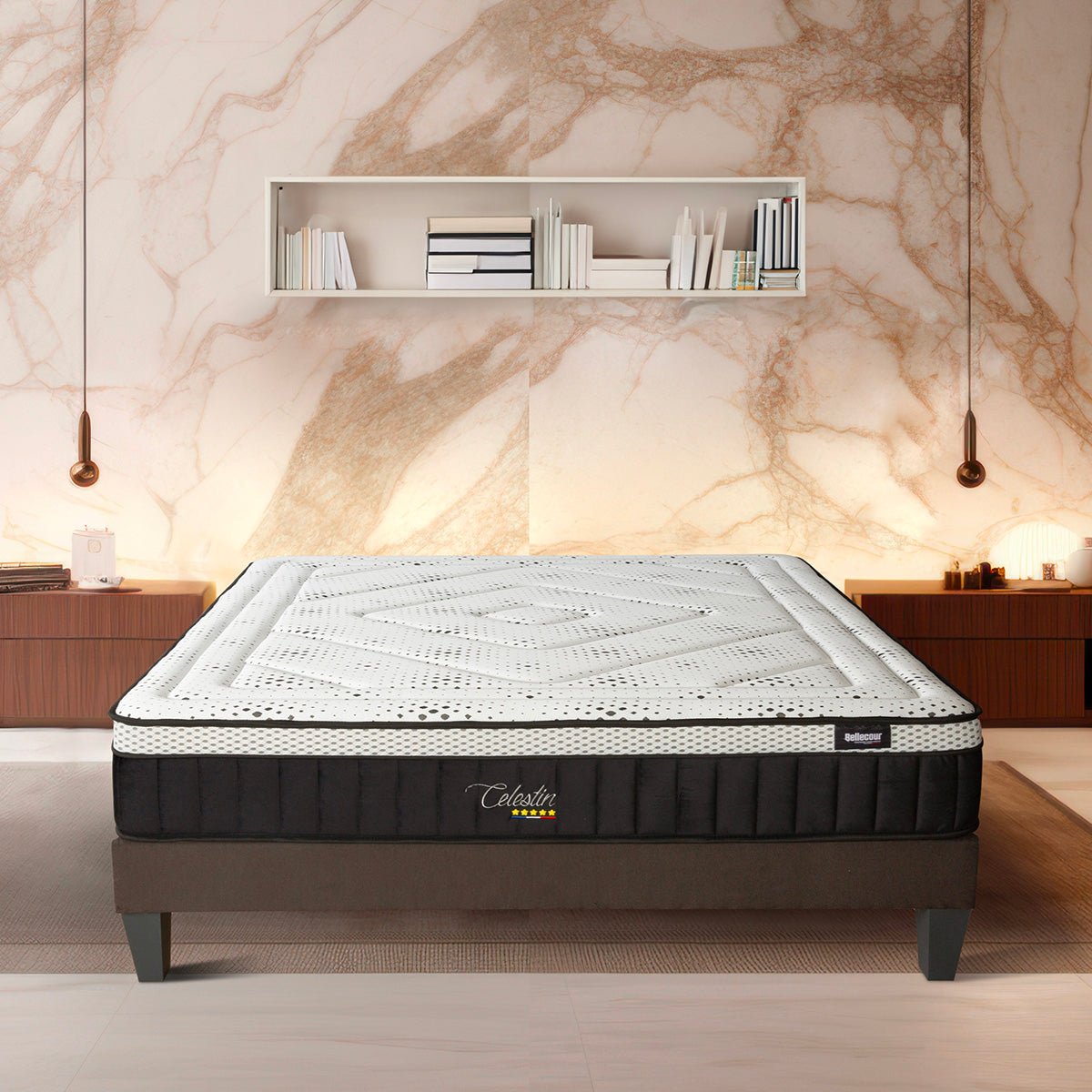 Matelas Mémoire de forme 29 cm CÉLESTIN 2.0 - 180x200 cm blanc, BELLECOUR