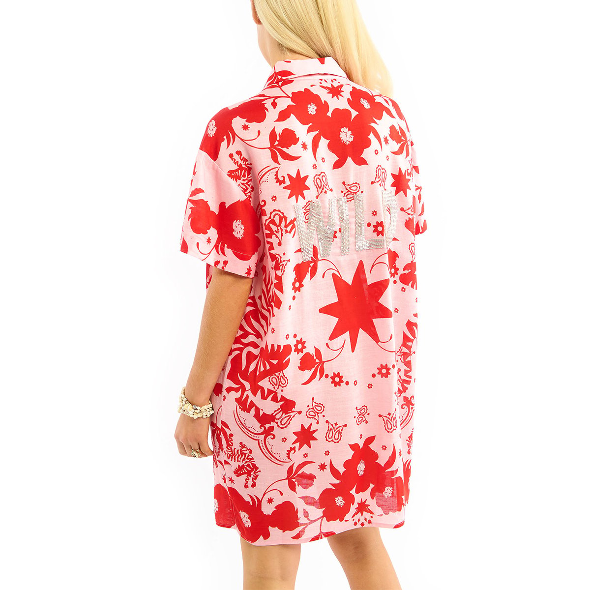 Robe courte à motifs ARGANCIA rose, WILD