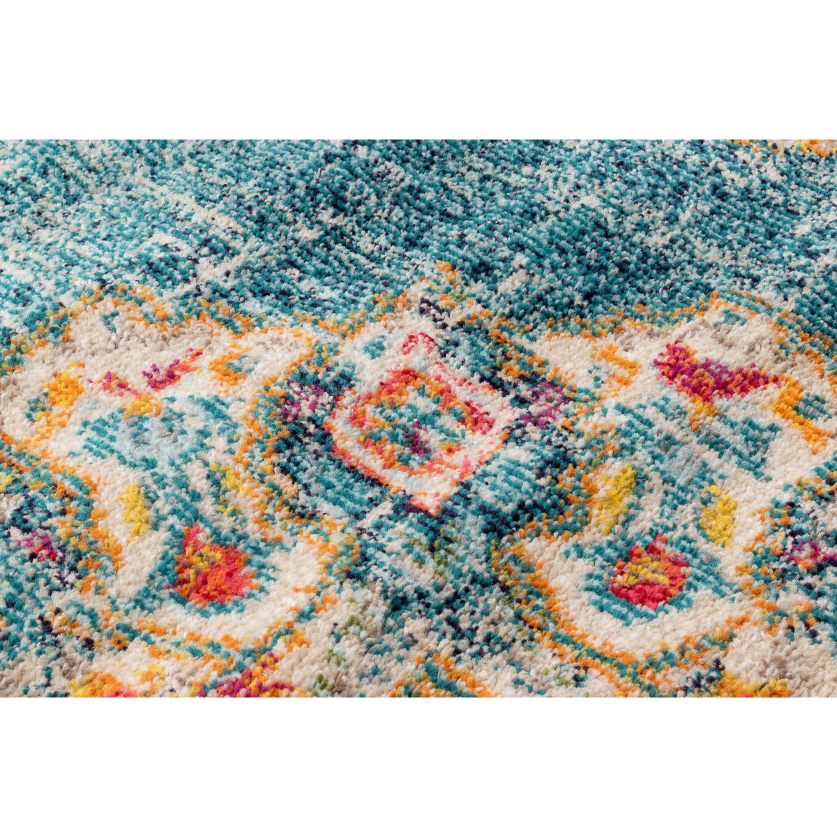 Tapis de salon vintage oriental ANATOLIA turquoise, NAZAR RUGS