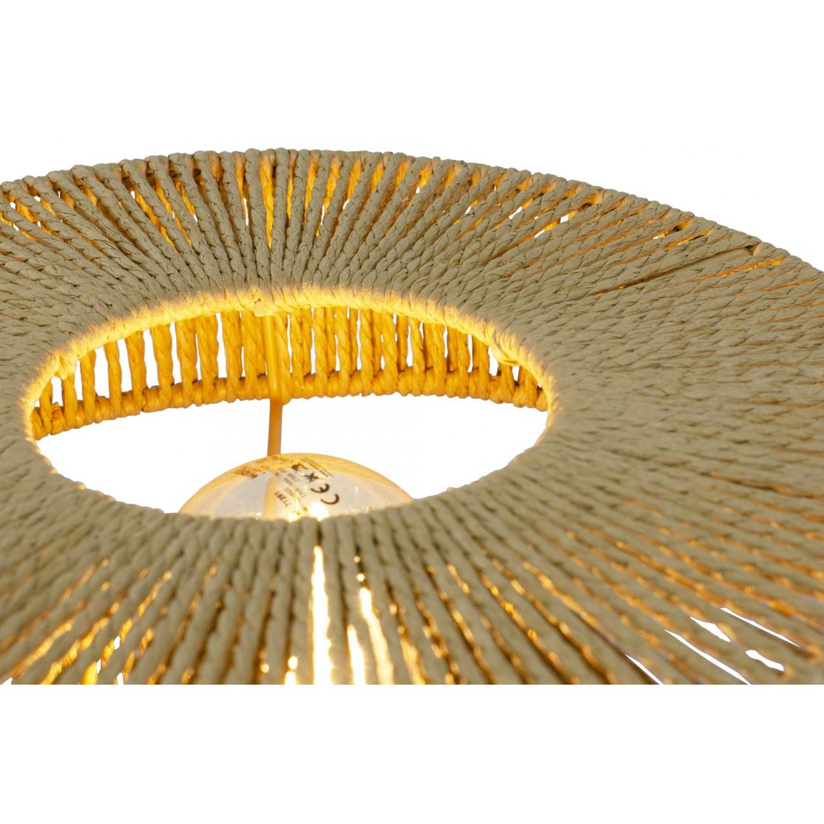 Lampe à poser en corde et métal, TOZA naturel, C-CREATION