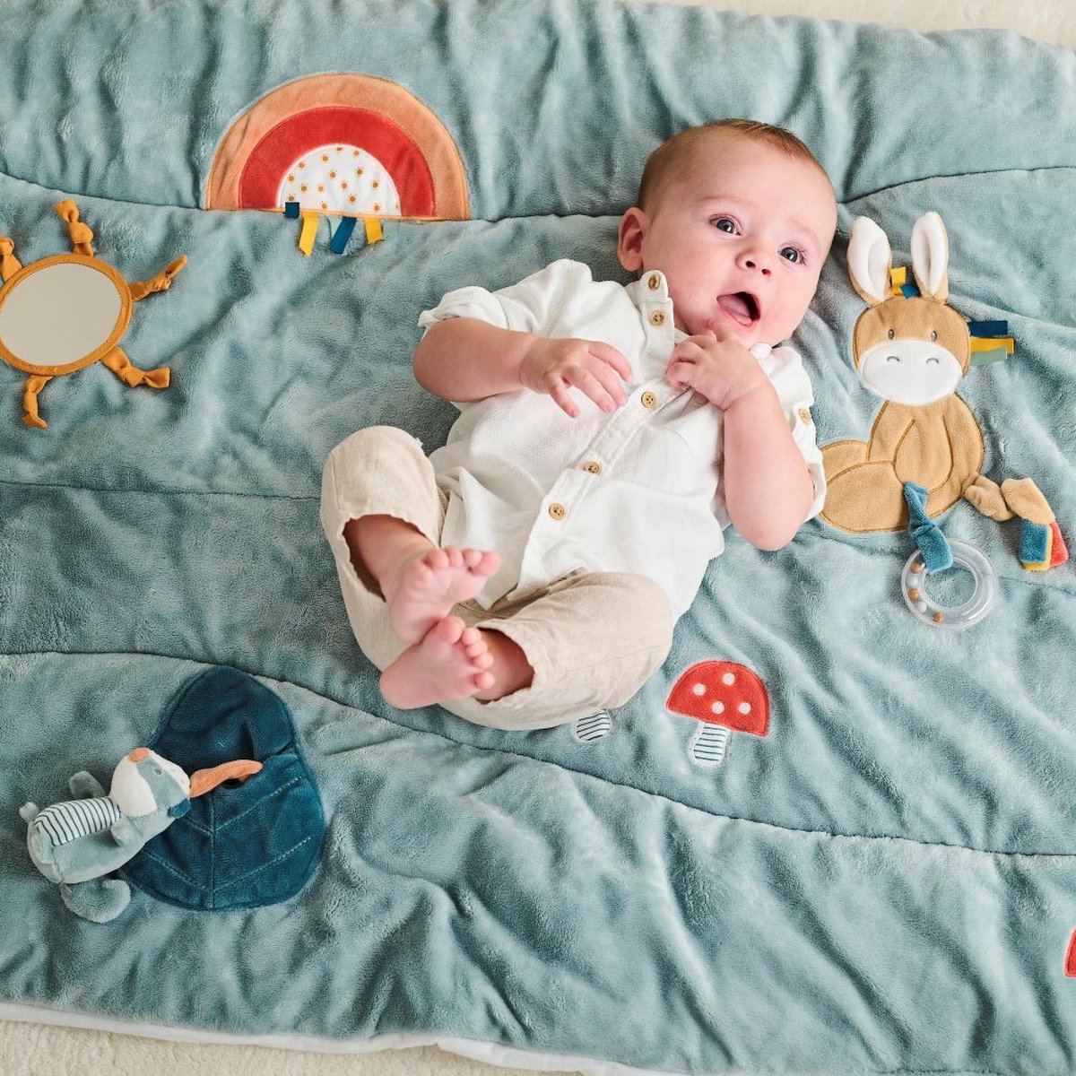 Tapis d'éveil Félix et Leo bleu, NATTOU