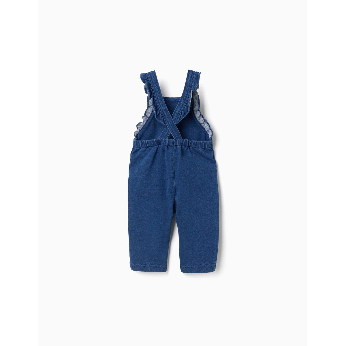 Salopette en jean avec bretelles à volants bleu, ZIPPY