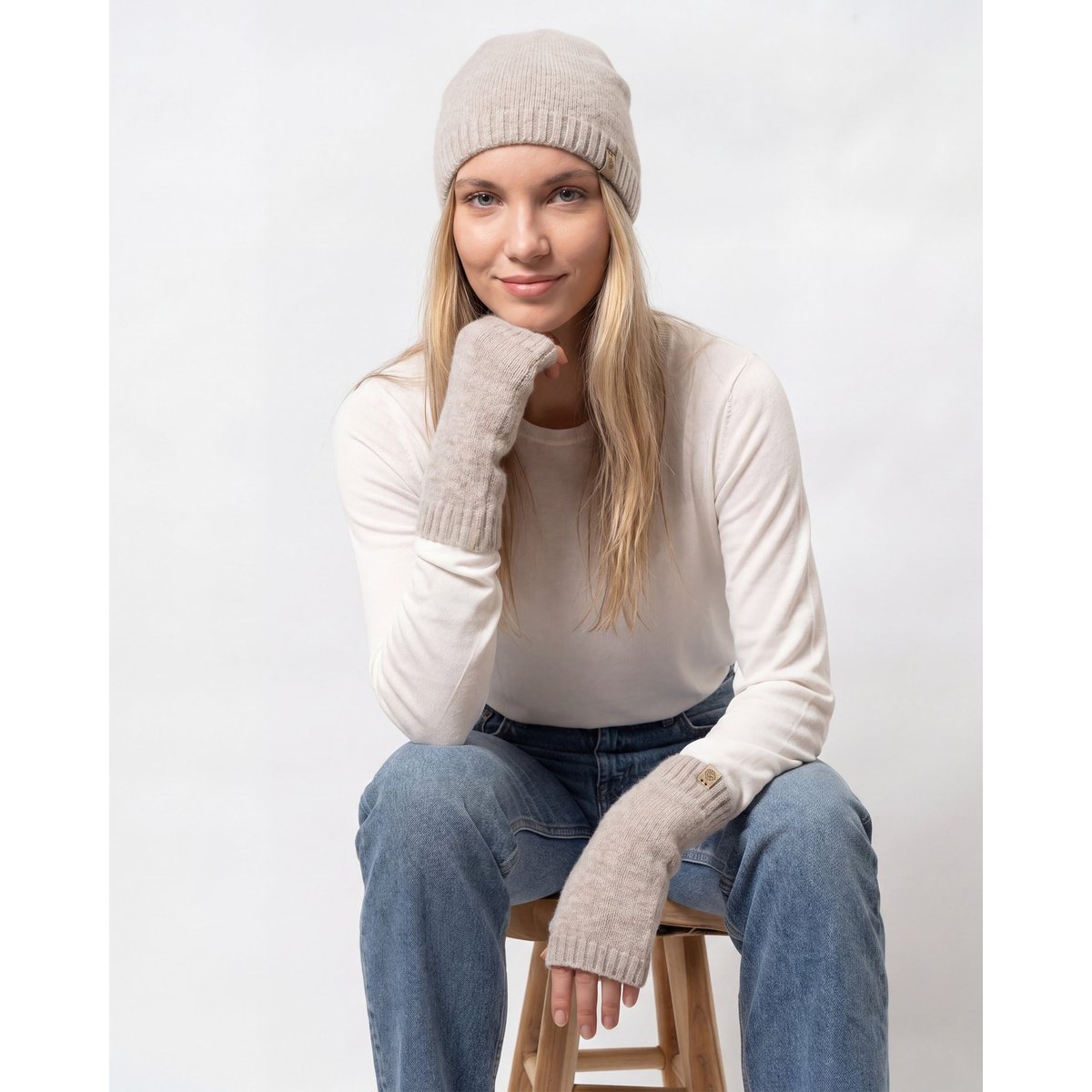 Bonnet maille soft touch effet cachemire taille unique extensible beige, ISOTONER
