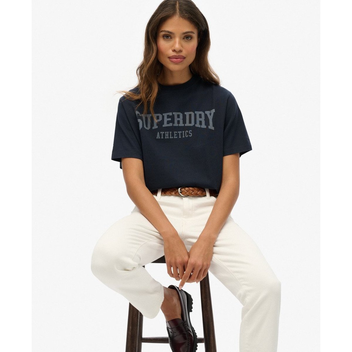 T-shirt oversize Athletic Essentials bleu marine éclipse, SUPERDRY