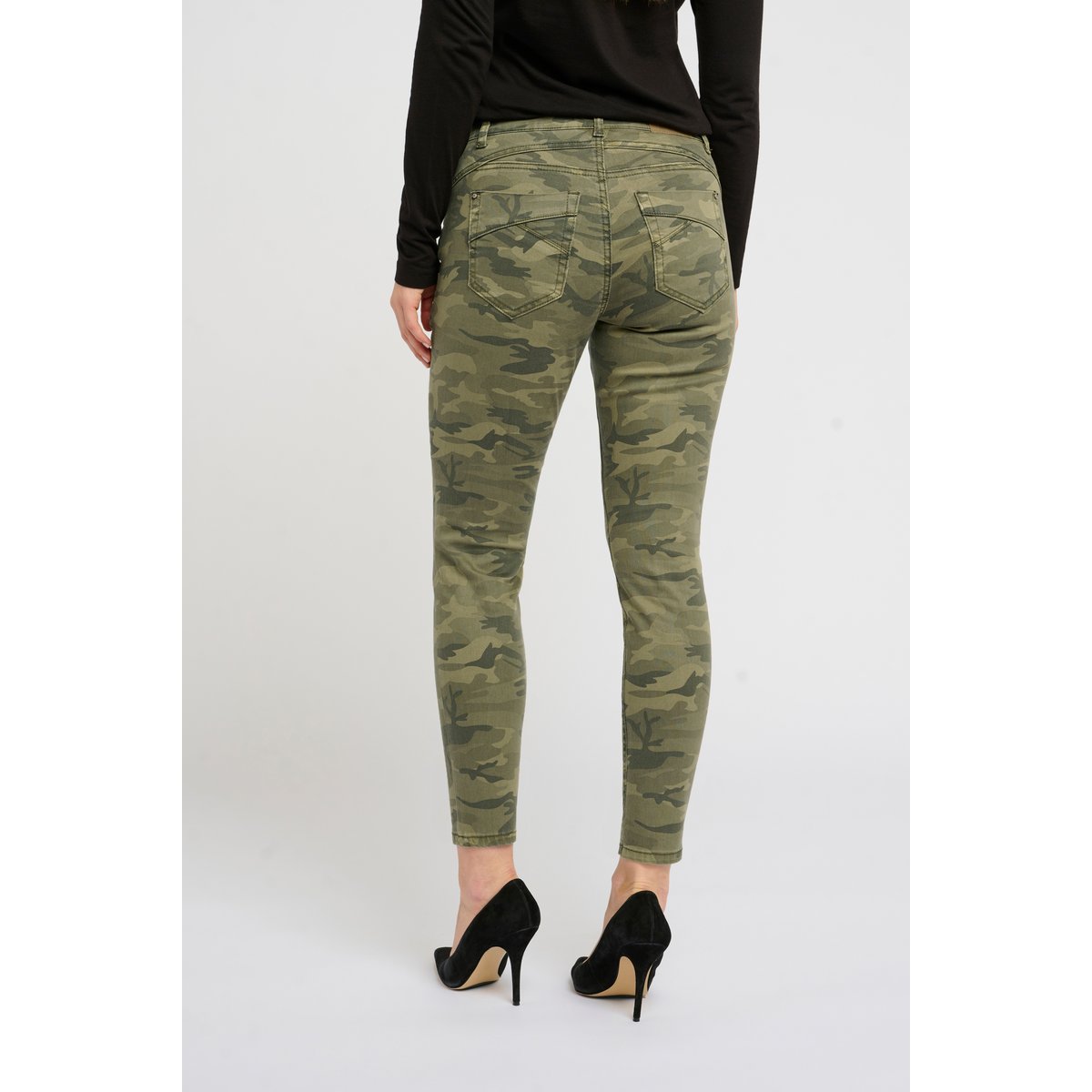 Jeans vert sea green camouflage, CREAM