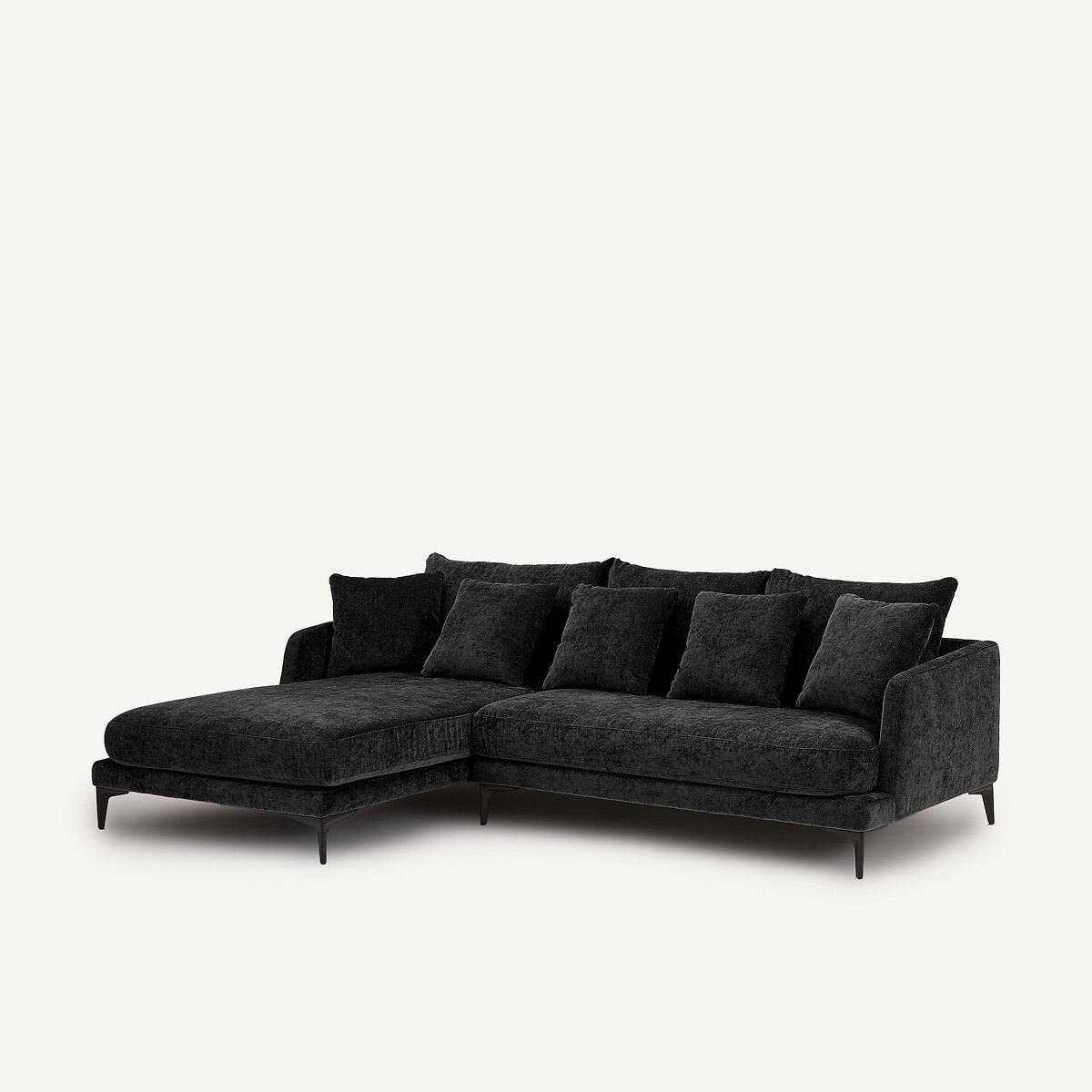 Chaise longue in velluto misto, MODERNISTE, design Emmanuel Gallina carbonio, AM.PM X EMMANUEL GALLINA