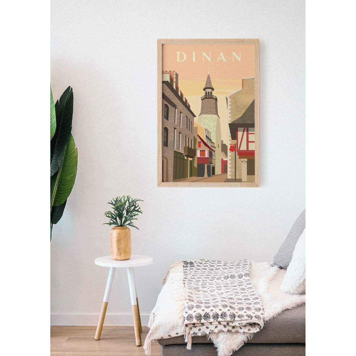 Affiche ville Dinan blanc, L'AFFICHERIE