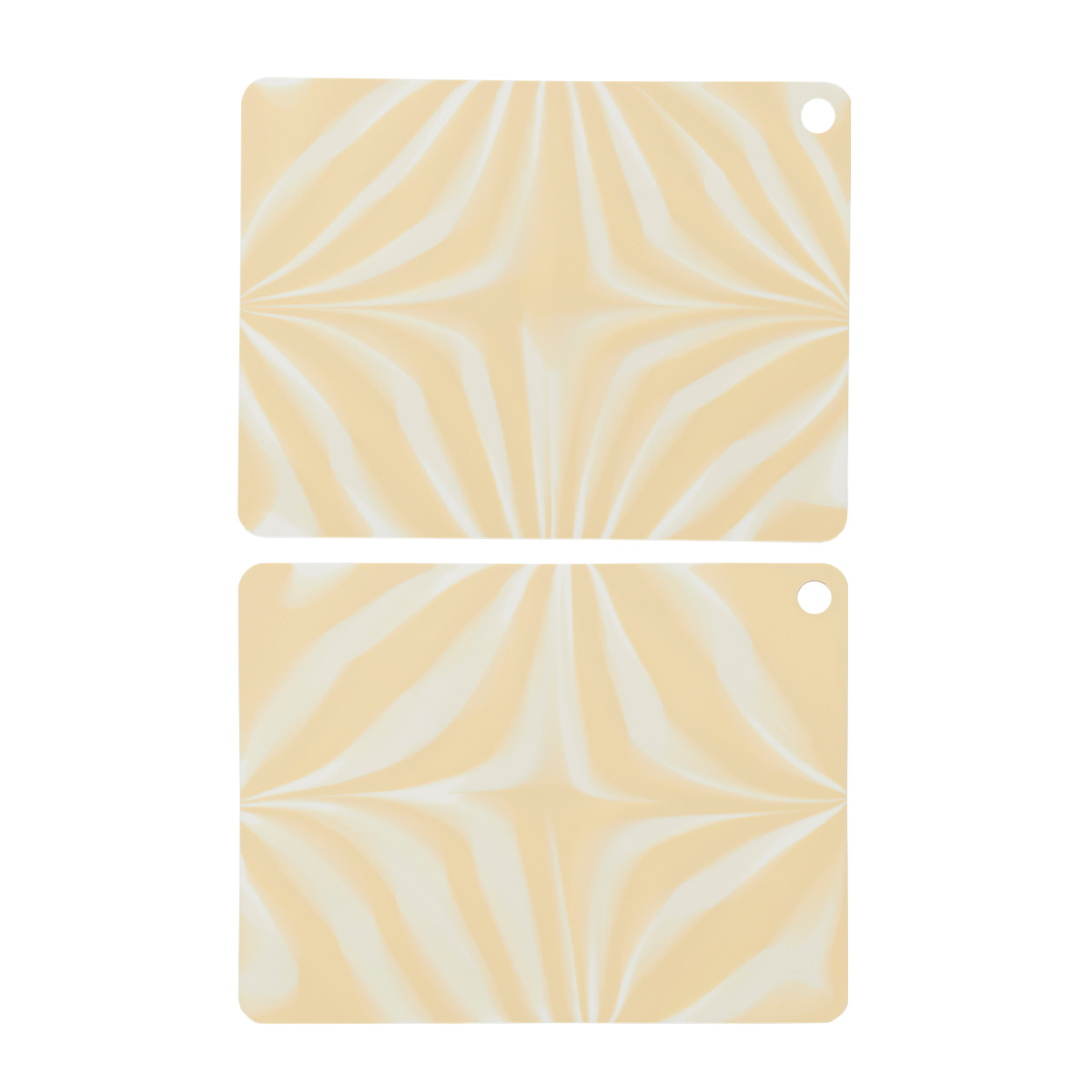 Lot de 2 sets de table en silicone LIVING jaune, OYOY LIVING DESIGN