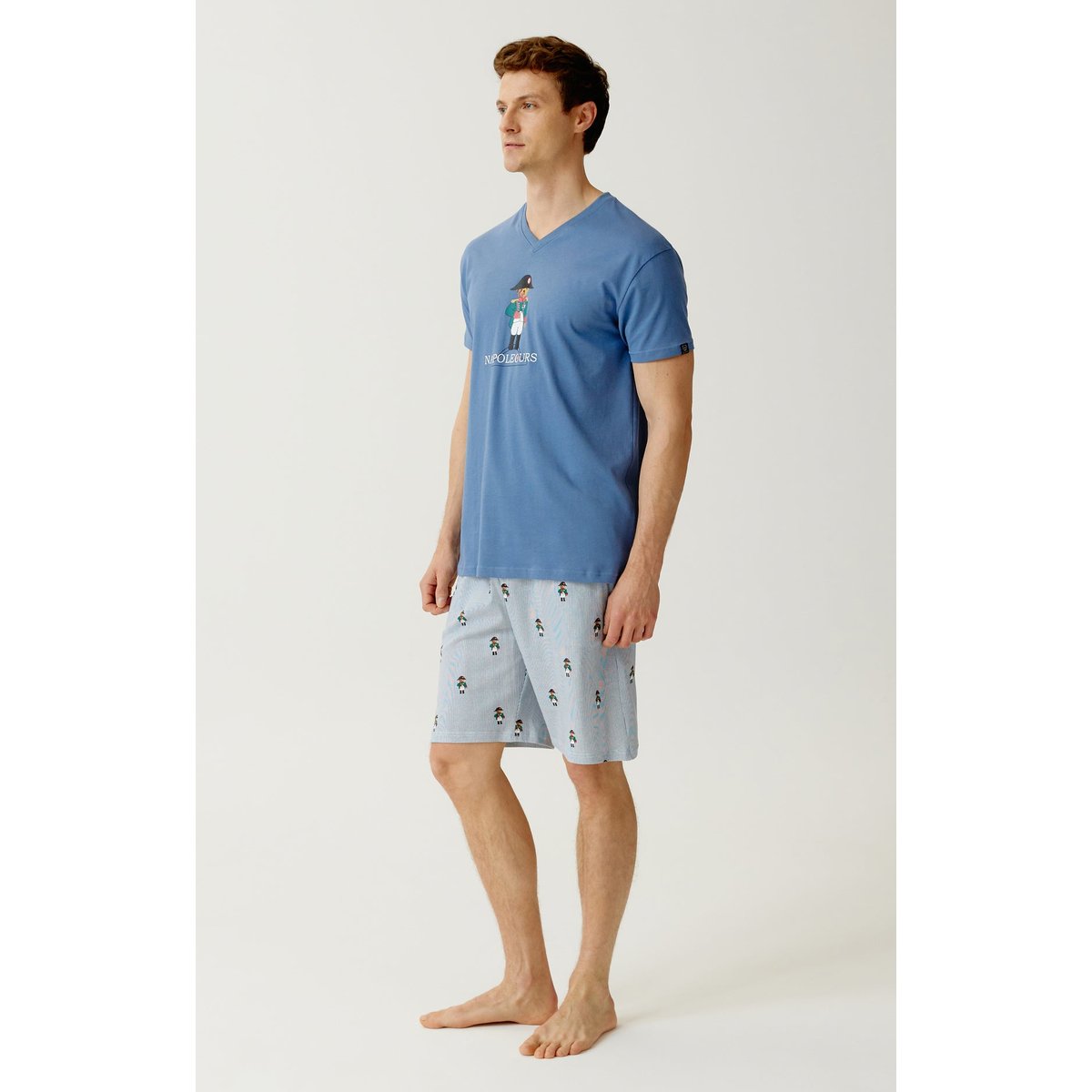 Pyjashort en coton, Napoléours bleu, ARTHUR