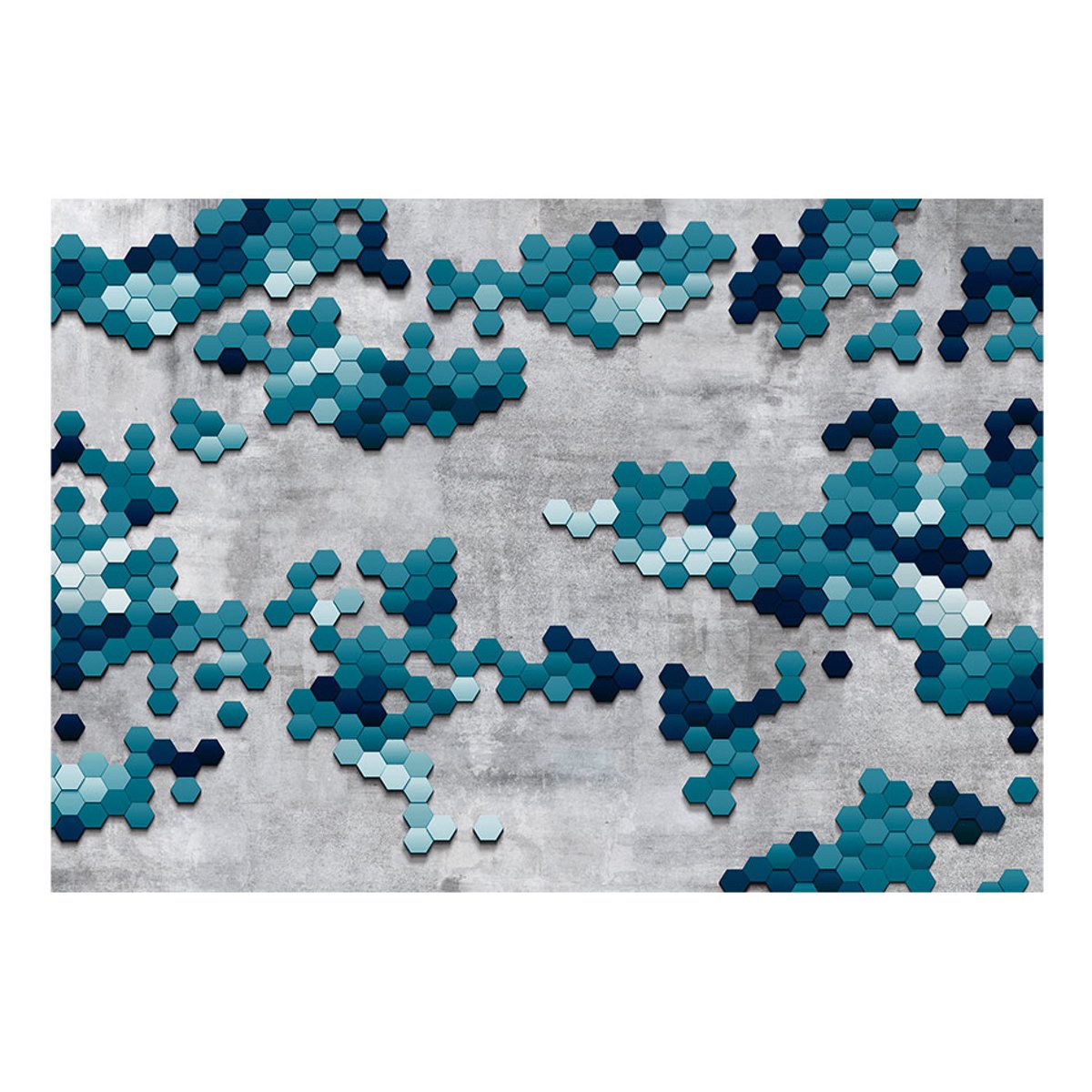 Papier peint intissé panoramique Abstractions Sea puzzle gris / argent, EDEN