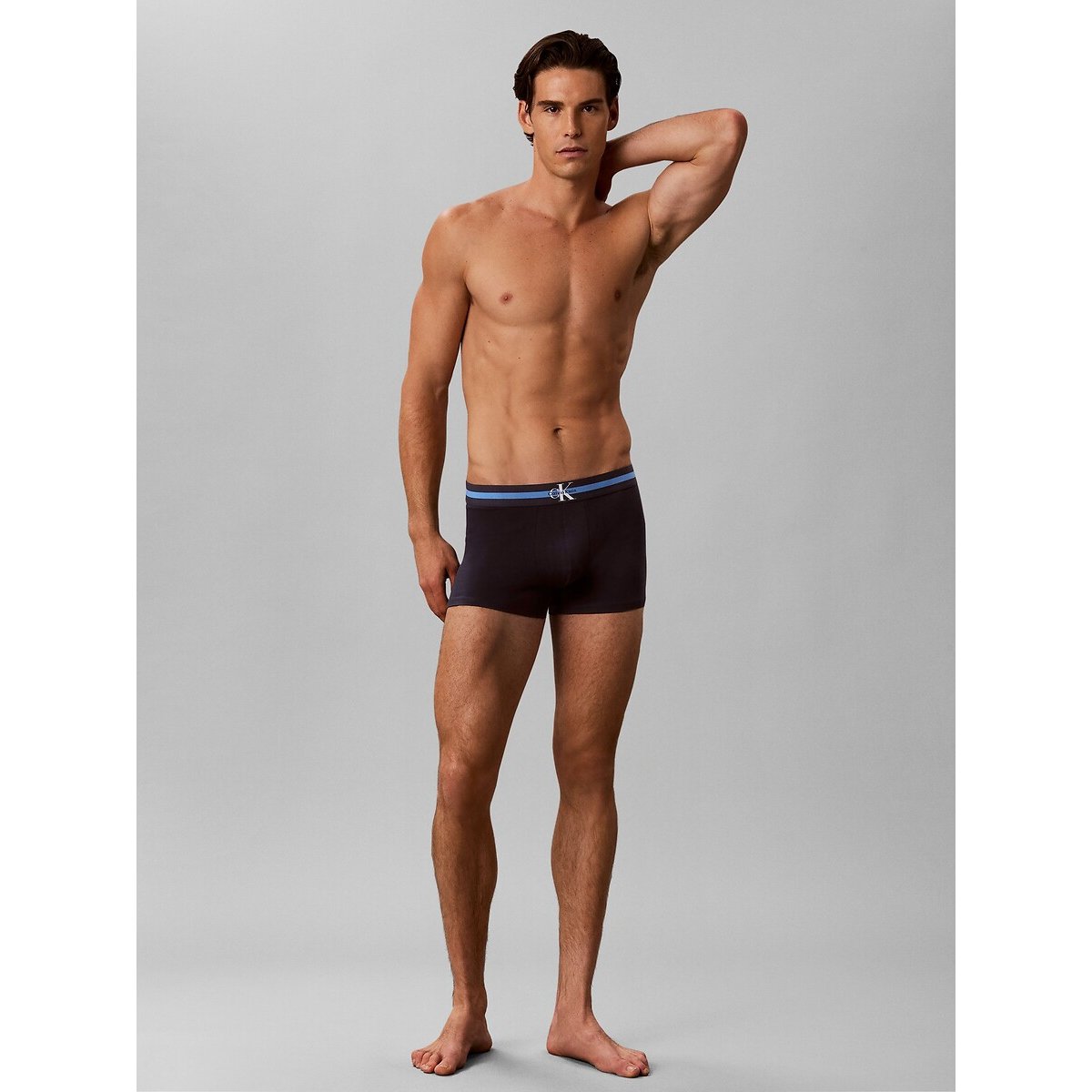 Confezione da 3 boxer nero + blu + grigio, CALVIN KLEIN UNDERWEAR