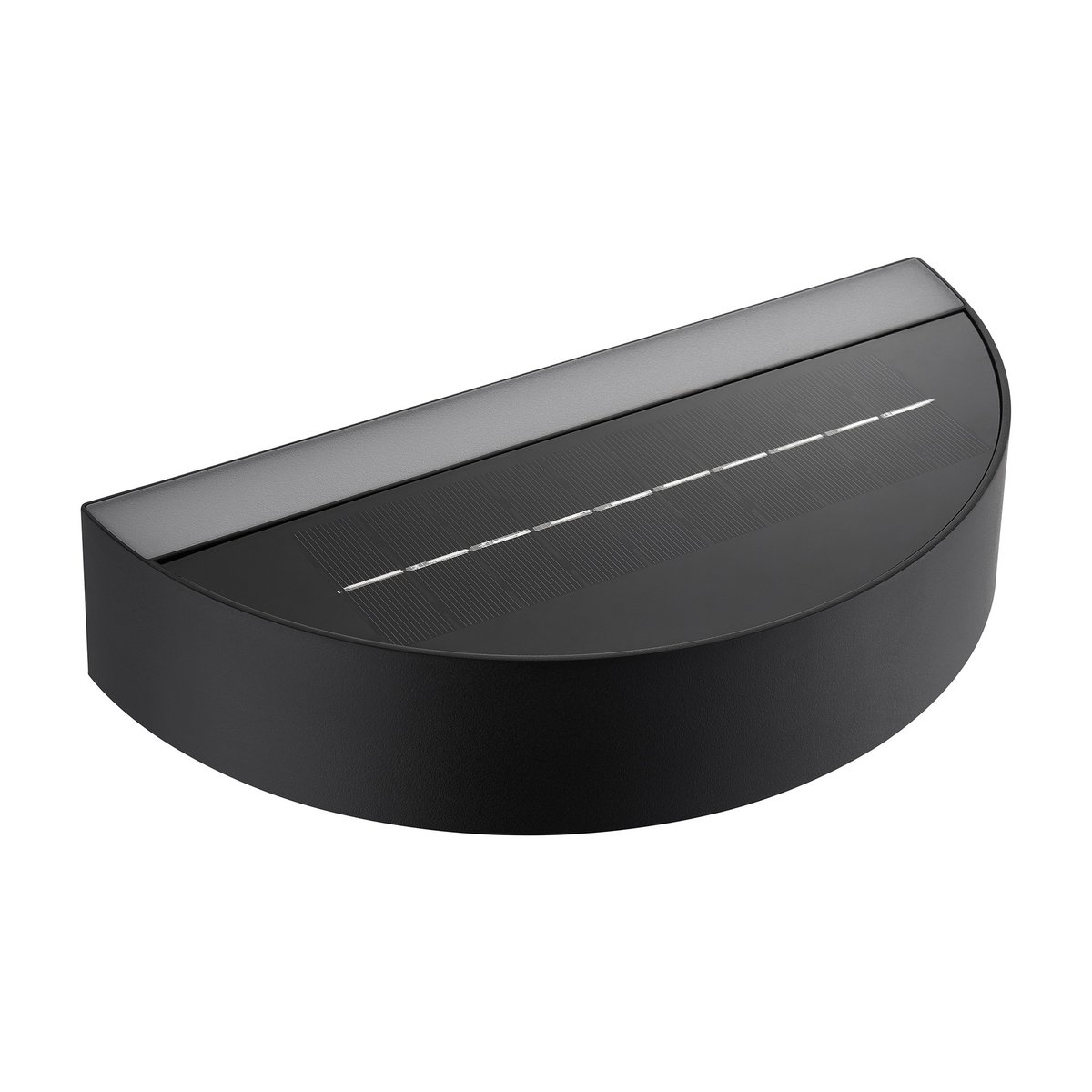 Applique murale extérieure ronde solaire en plastique, MONAY noir, NORDLUX