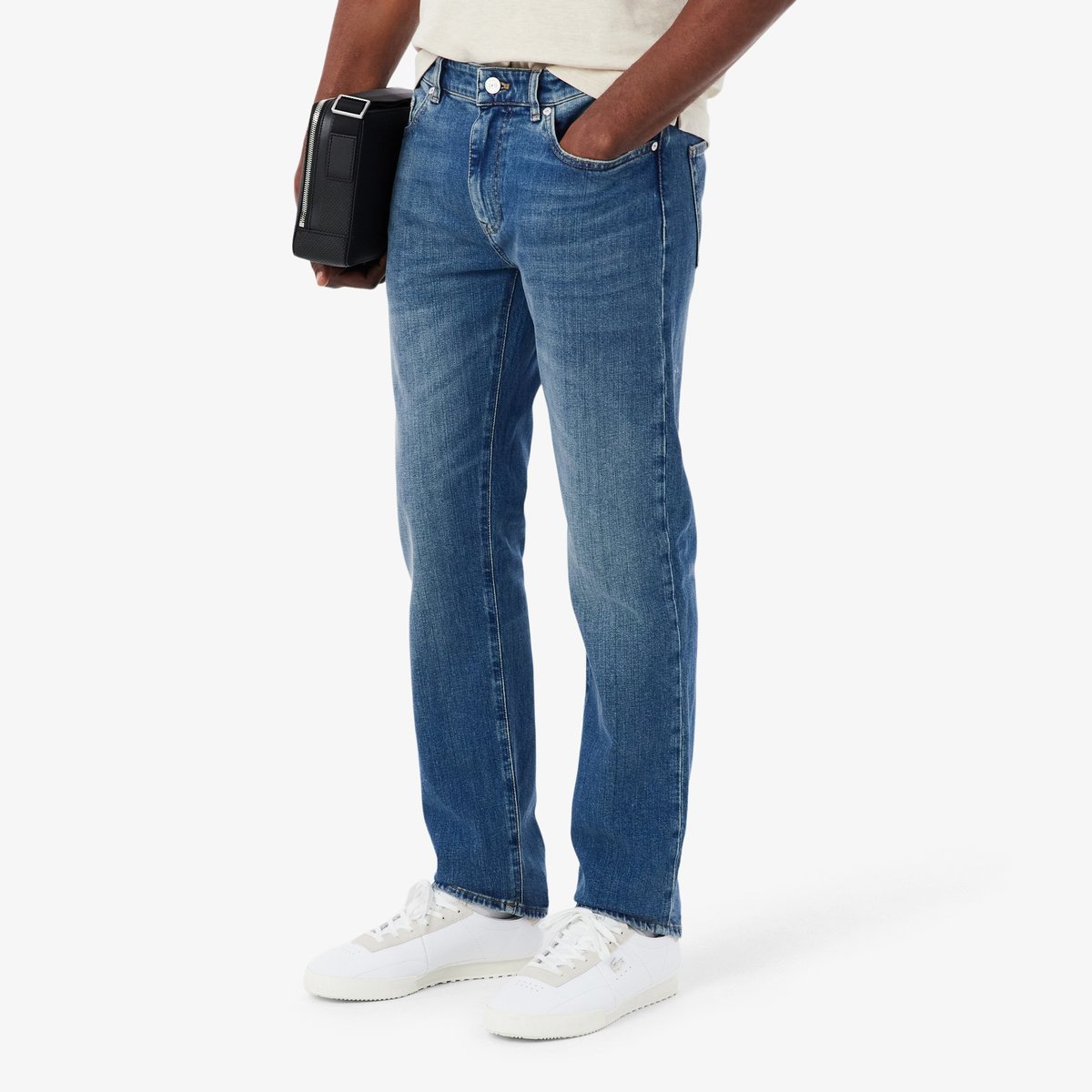 Jean 5 poches indigo slim fit bleu-mk9, LACOSTE