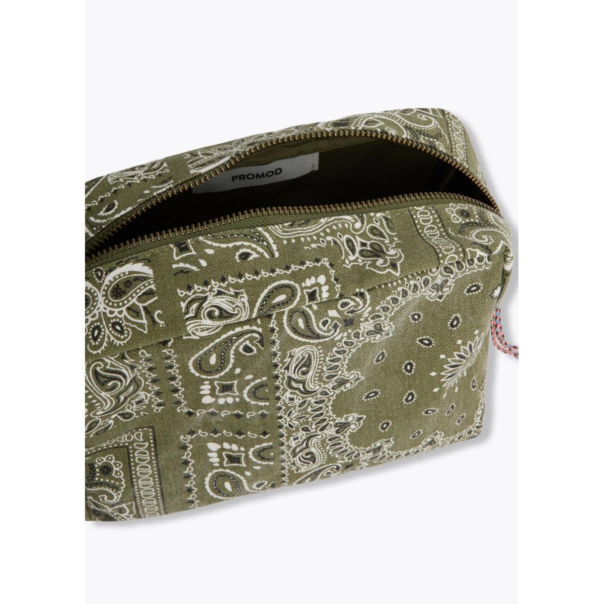 Trousse zippée motif bandana kaki, PROMOD