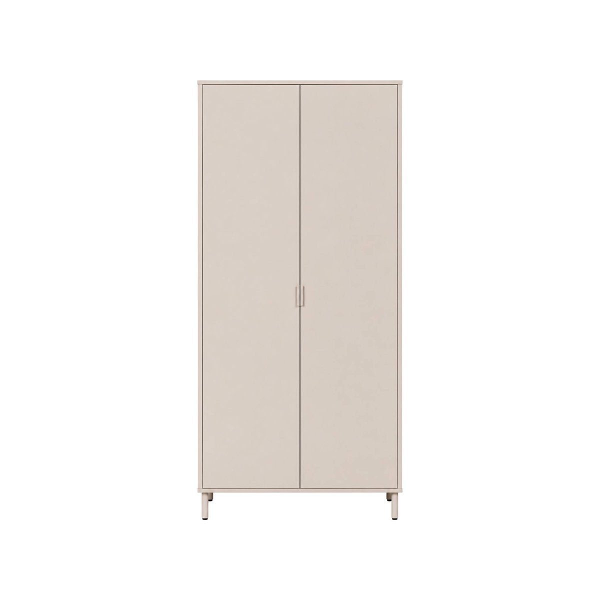 Dressing décor bois et métal 2 étagères 1 penderie ELLIE beige, SWEEEK