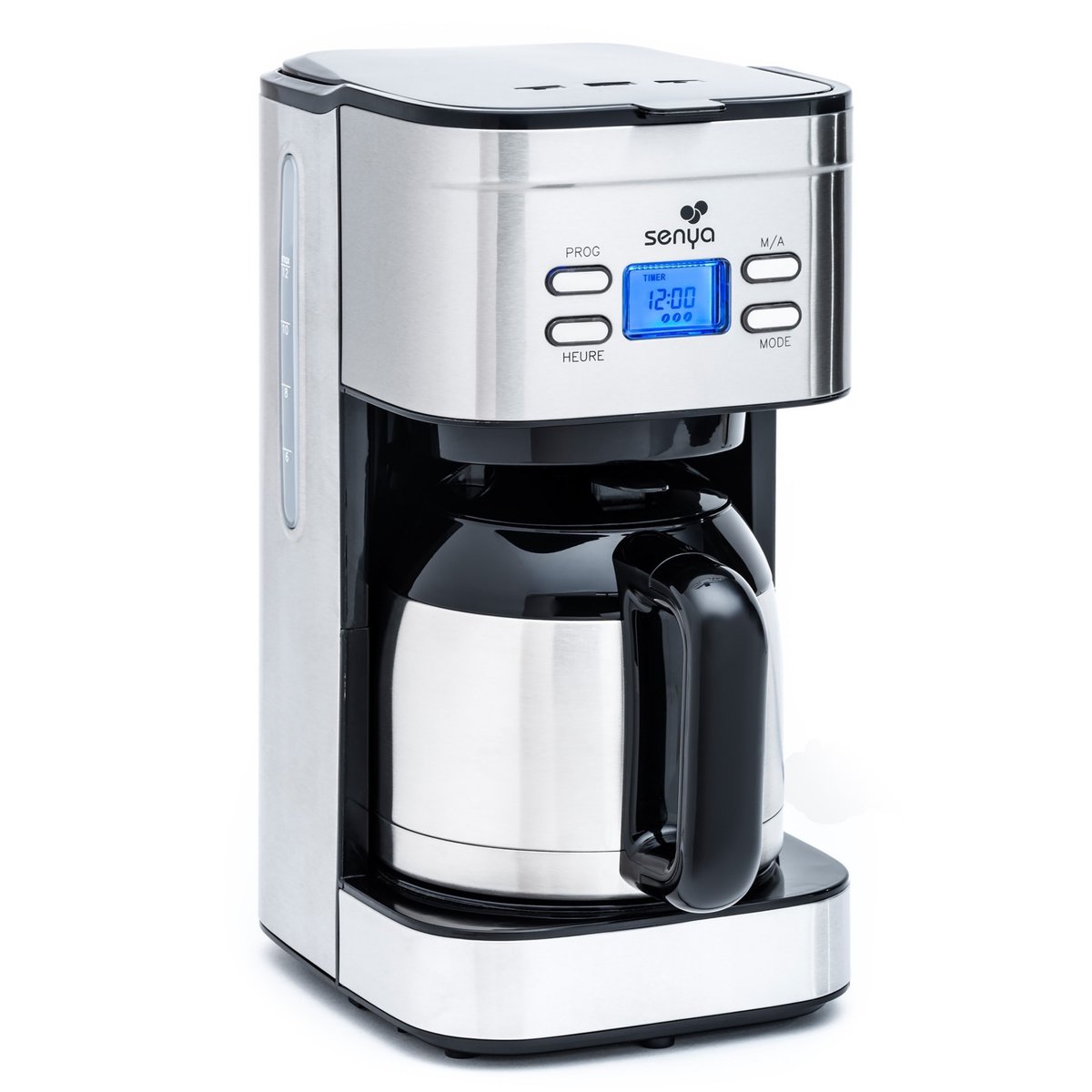 Cafetière isotherme sélecteur d'arôme hot coffee noir, SENYA