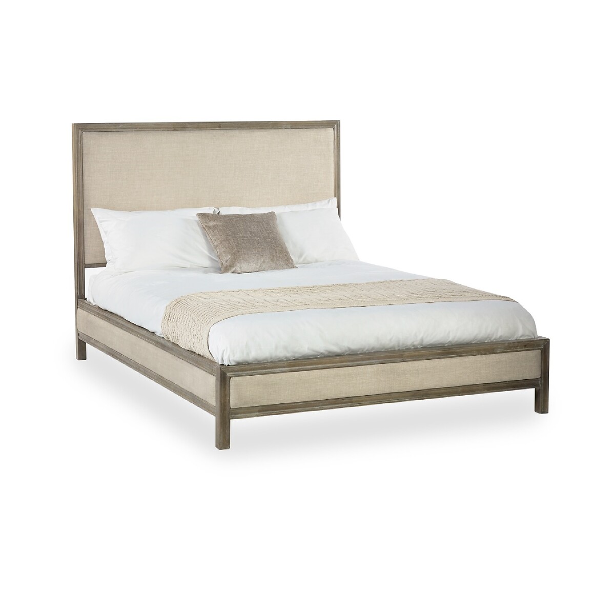 Sophie French Antique Linen & Limed Oak Bed ivory, SO'HOME