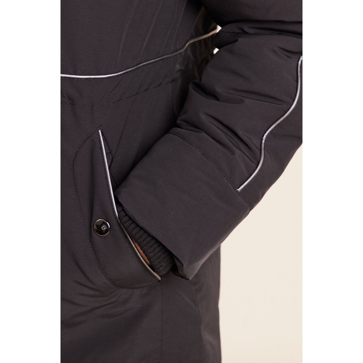 Parka à capuche manches longues noir, BREAL