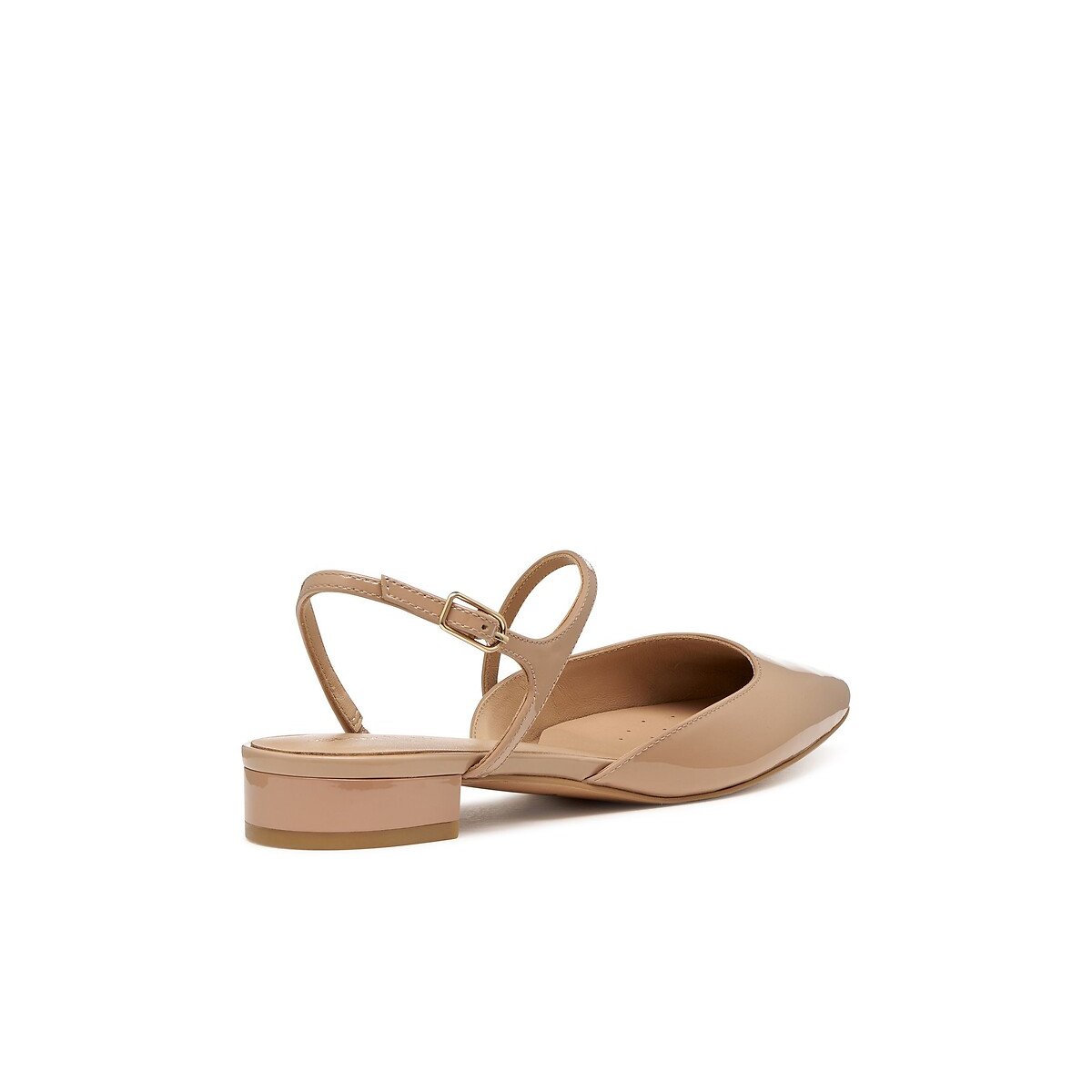 Ballerine slingback in pelle Giselda cammello, GEOX