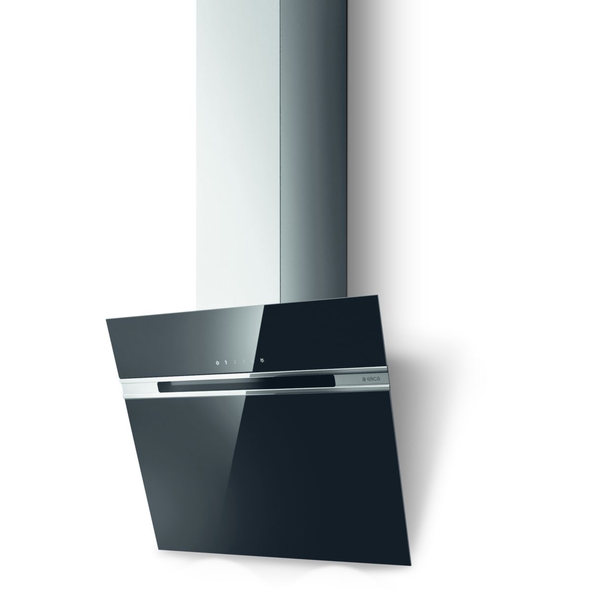 Hotte décorative murale inclinée STRIPE BL/A/60/LX noir, ELICA