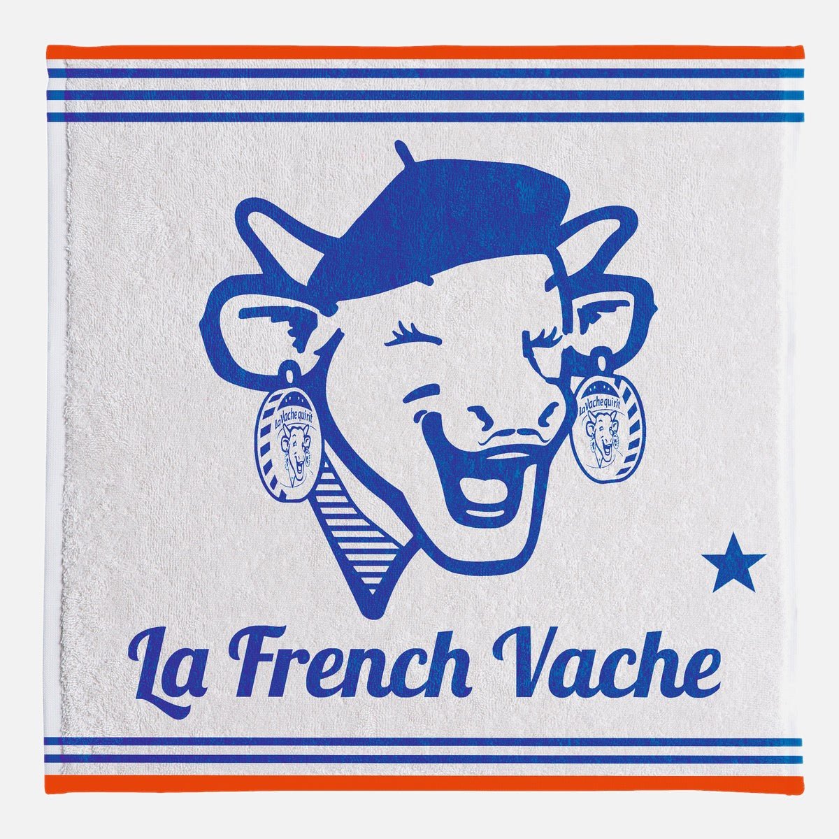 Essuie-mains LA VACHE QUI RIT LA FRENCH bleu foncé, COUCKE