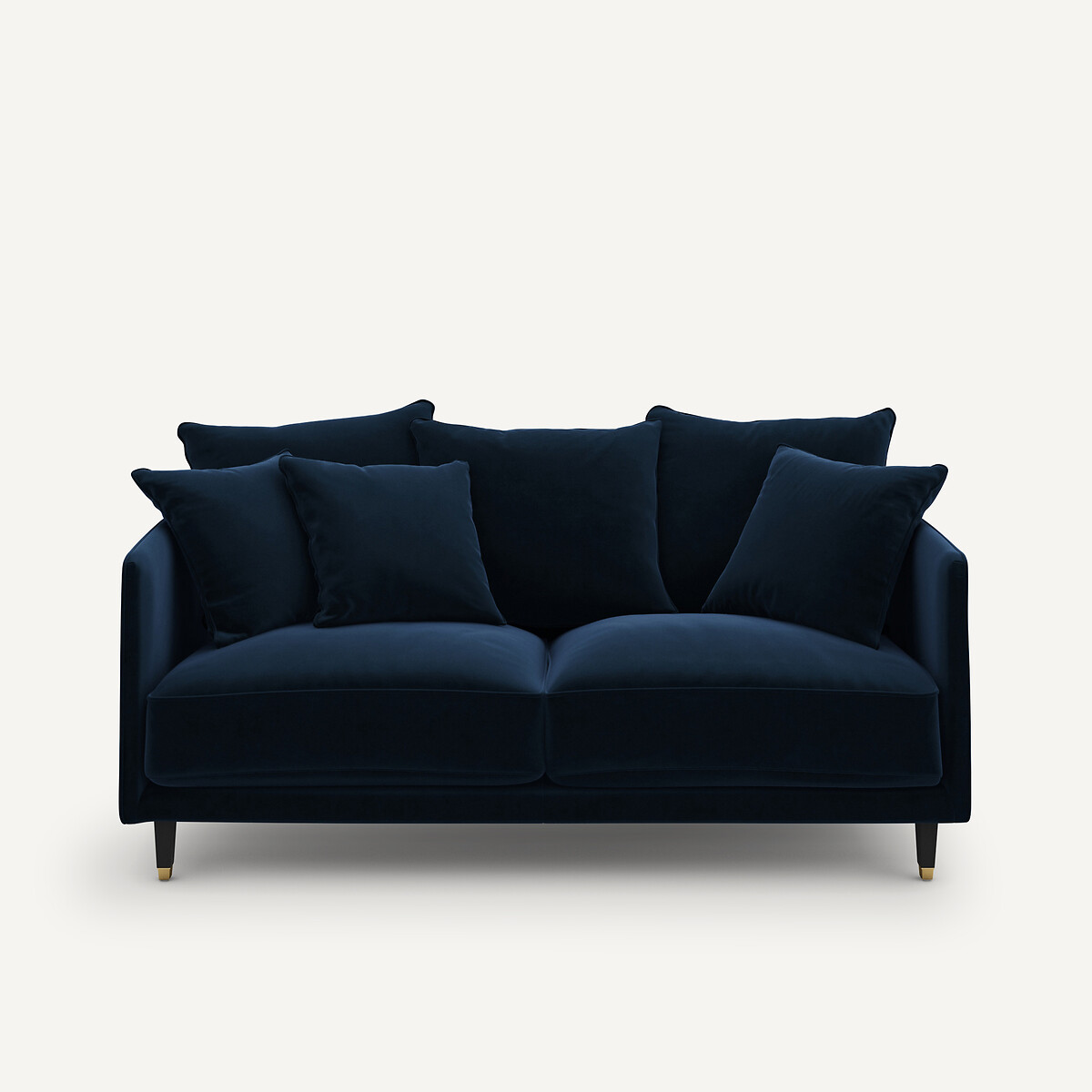 Canapé 3P compact velours, Lazare bleu nuit, AM.PM