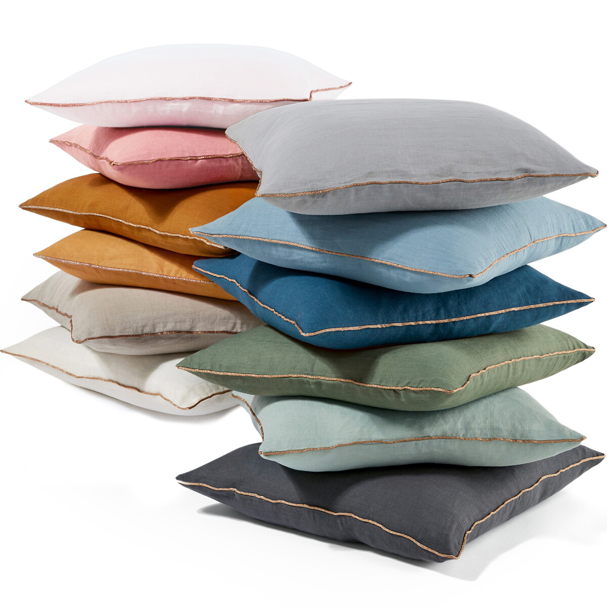 Housse de coussin Onega anthracite, LA REDOUTE INTERIEURS