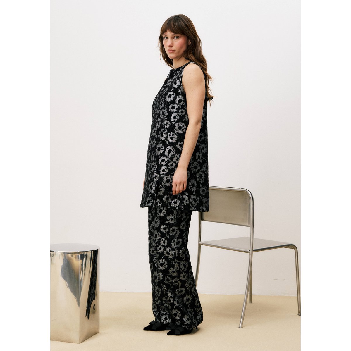 Robe en coton ALICIA noir, FRNCH