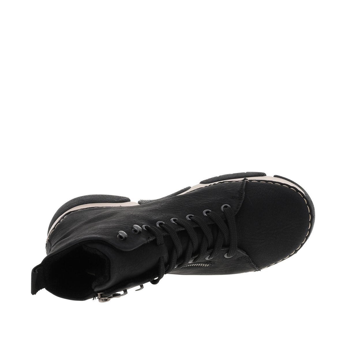 Bottines talon compensé bas noires, RIEKER