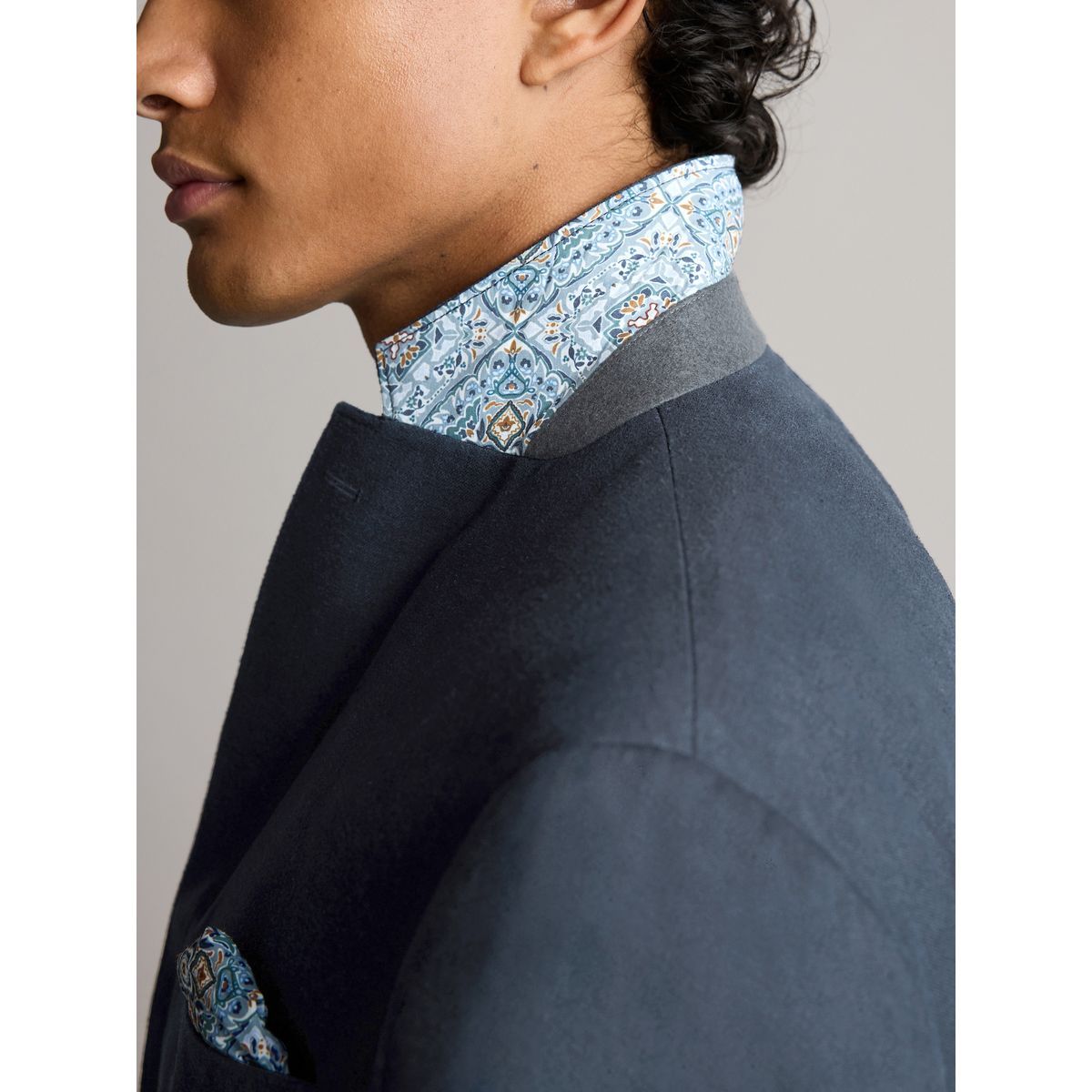 Blazer en lin bleu marine, NEXT