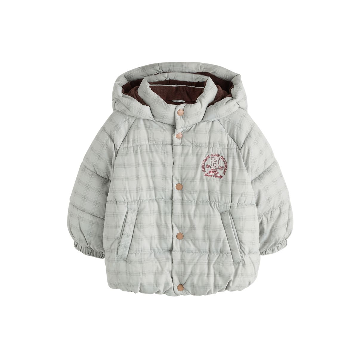 Manteau matelassé carreaux neutres, NEXT